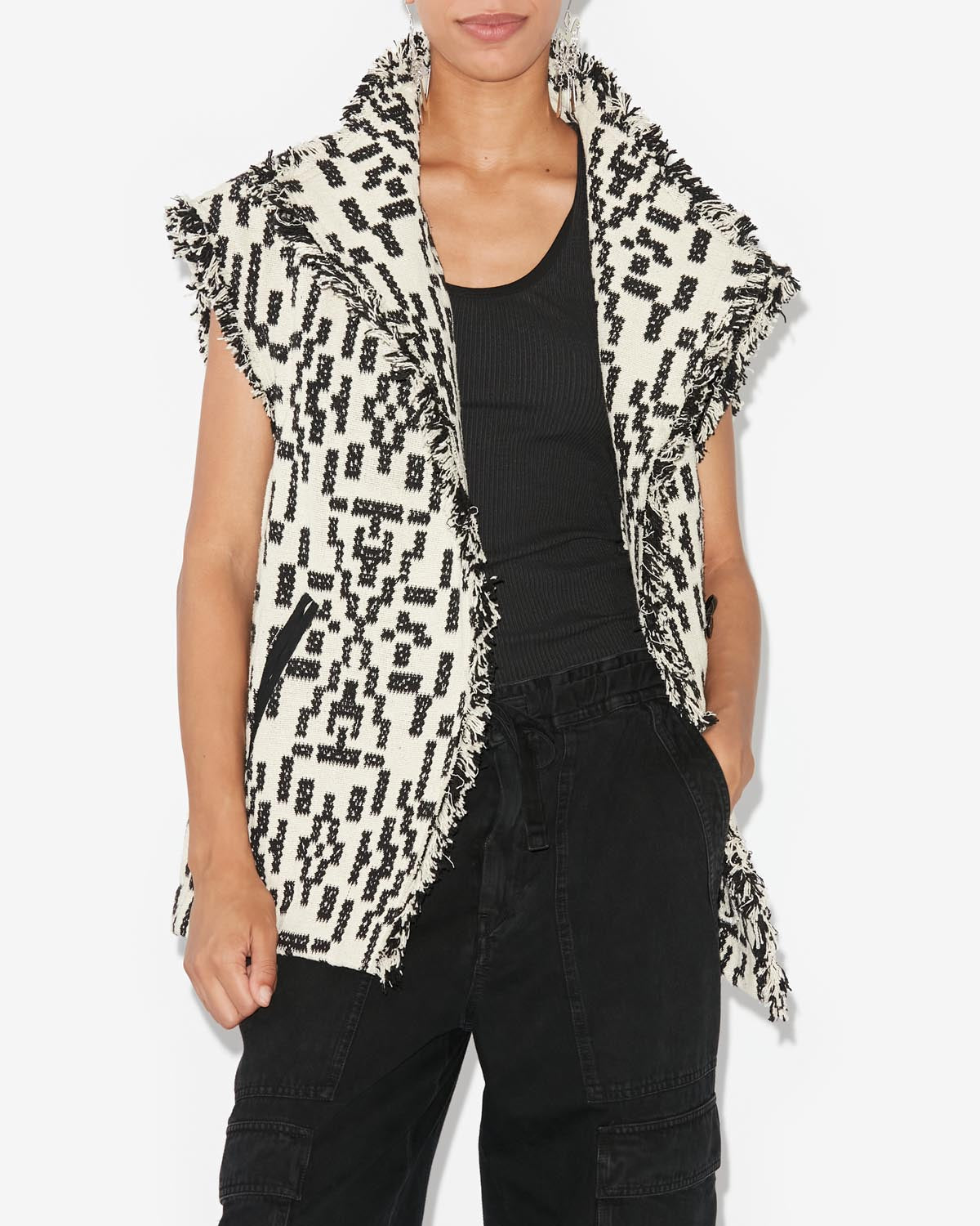 Manteau ceinturé à manches amovibles faith - Noir - Woman - 3