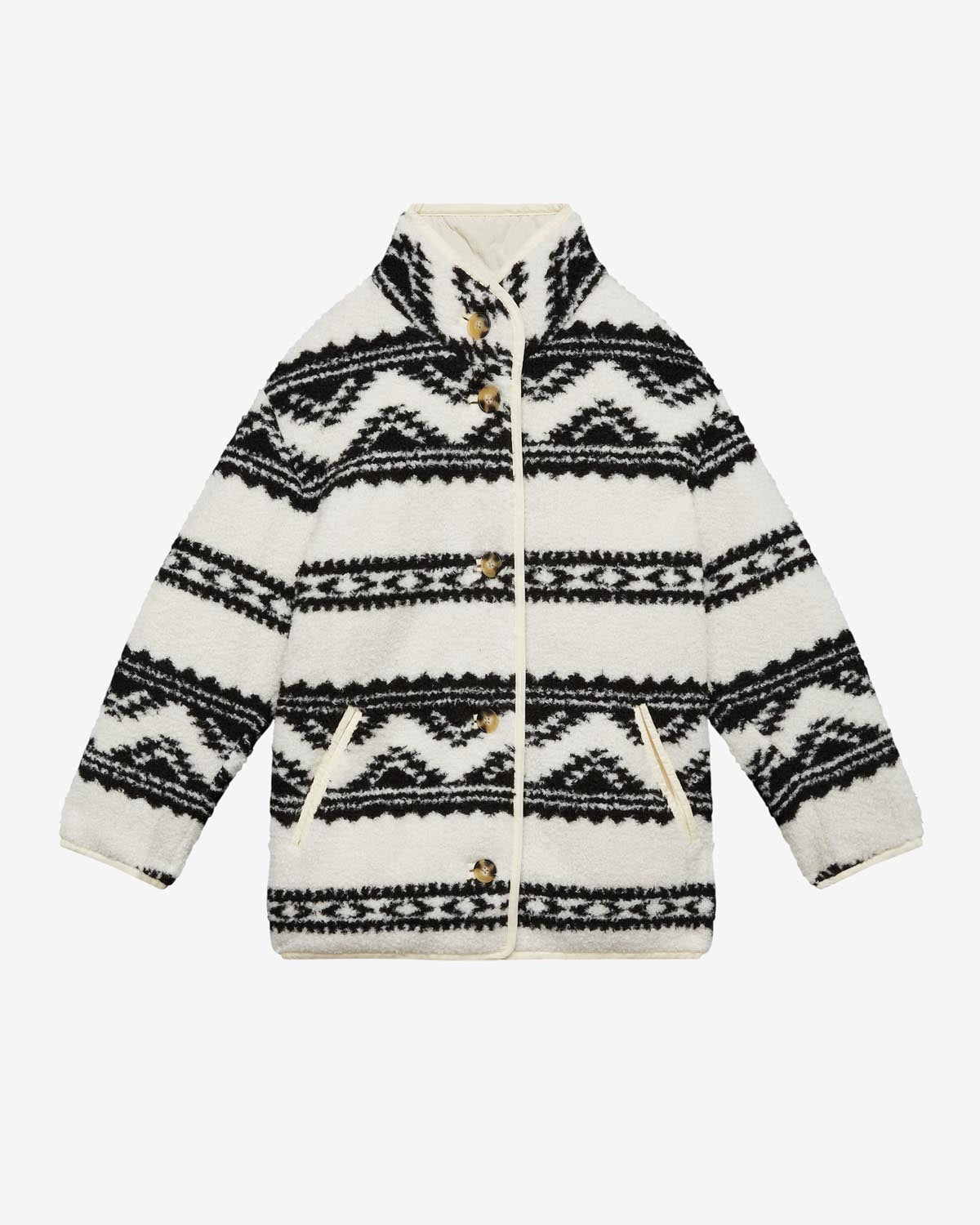 Harper reversible faux-fur coat - Ecru - Woman - 5