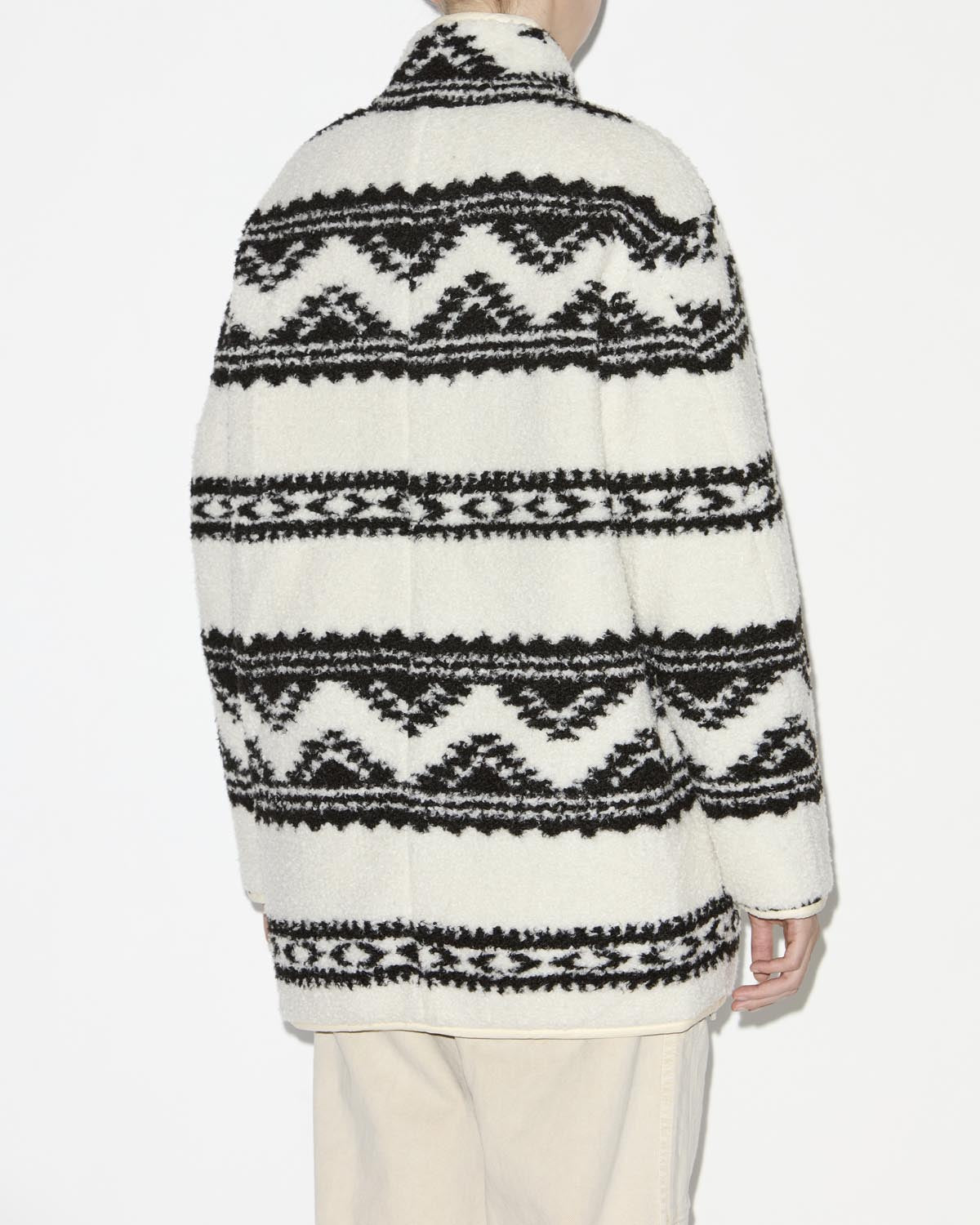 Harper reversible faux-fur coat - Ecru - Woman - 4