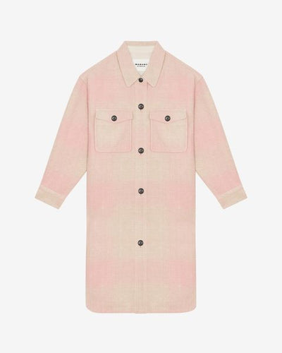Montizi long checked coat - Light pink - Woman - 1