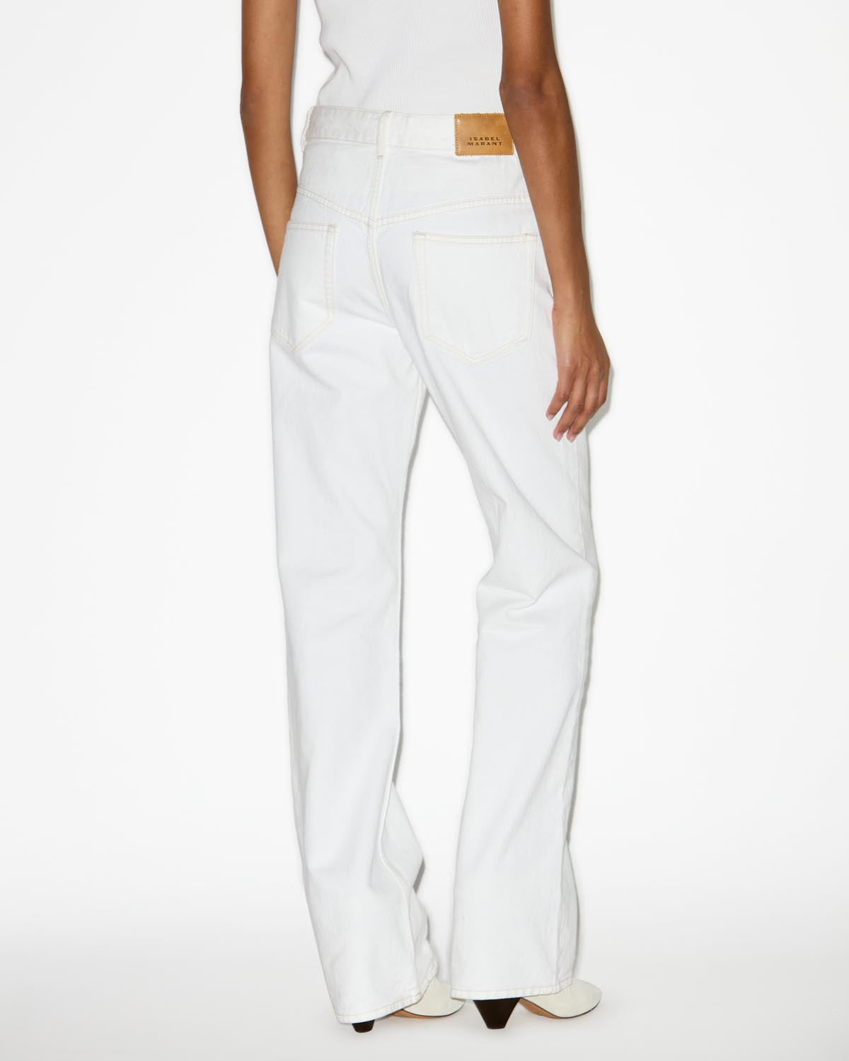 Jean évasé belvira - Blanc - Woman - 4