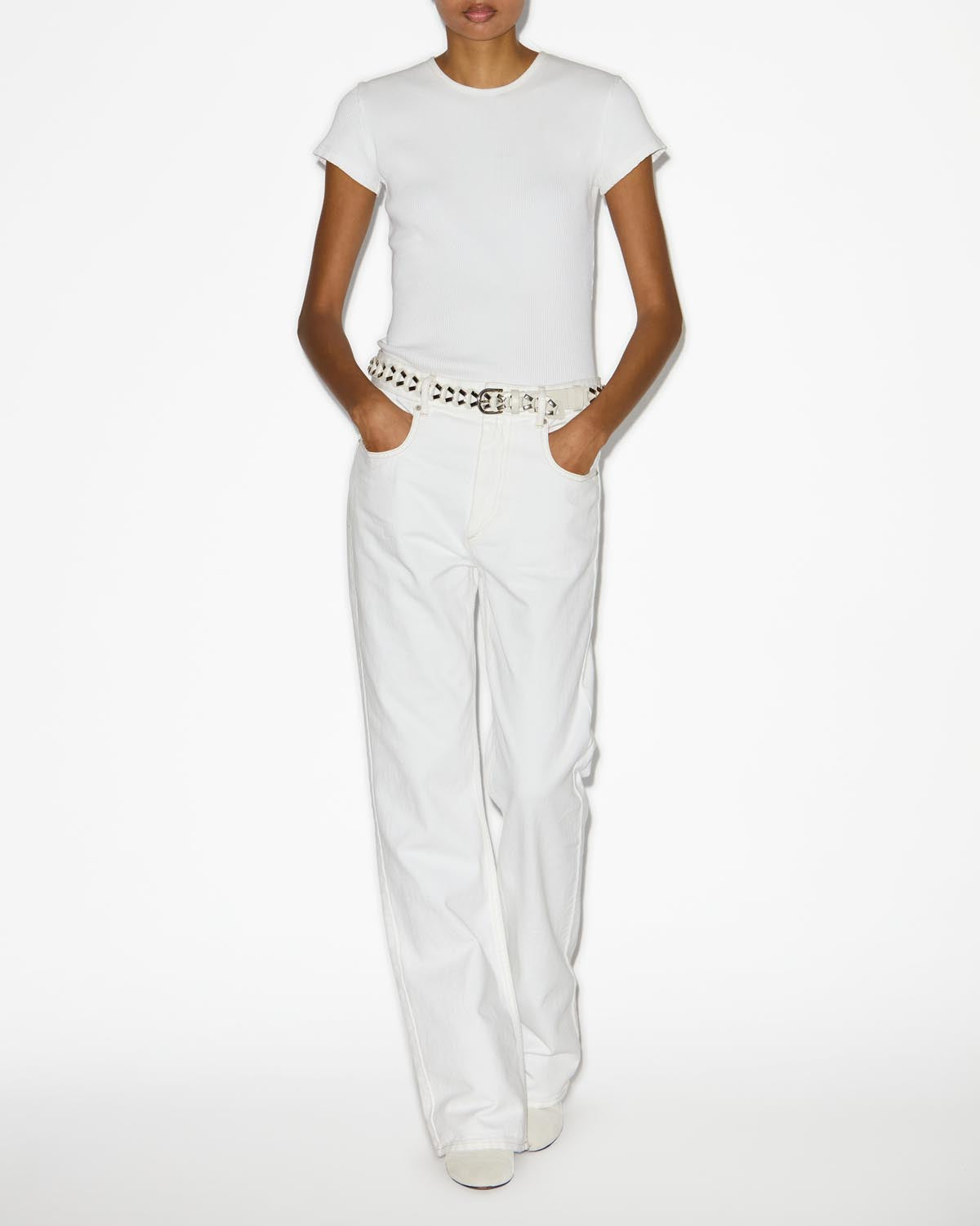 Jean évasé belvira - Blanc - Woman - 1
