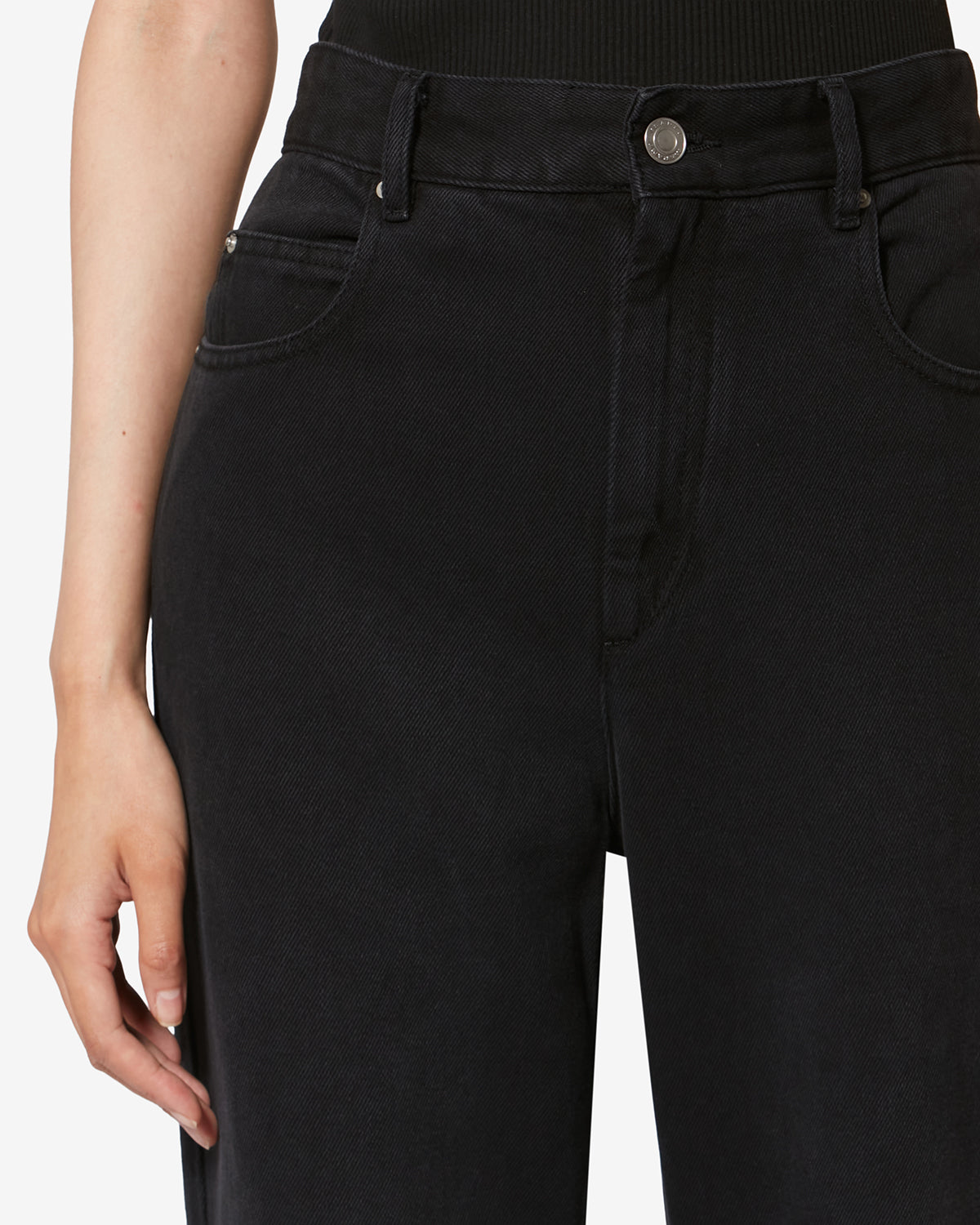 Jean bootcut en denim belvira - Noir délavé - Woman - 2