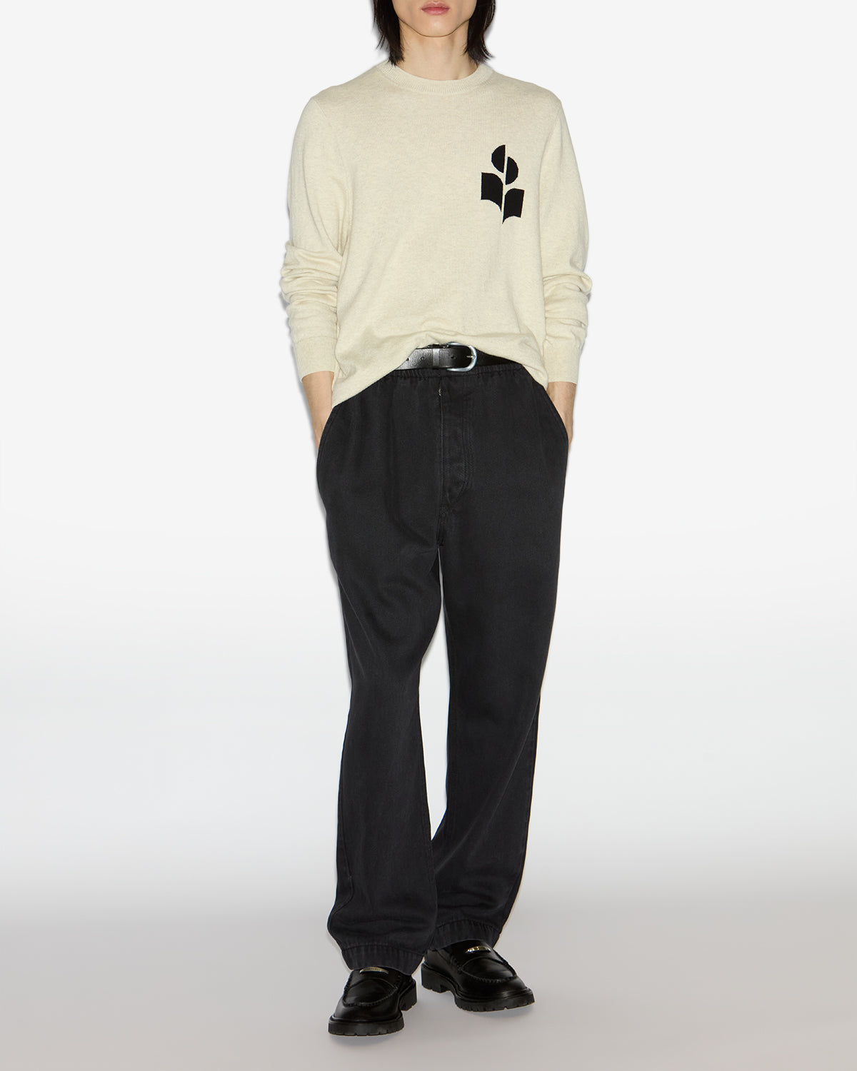 Timeo plain-colored lyocell pants Man Black 4