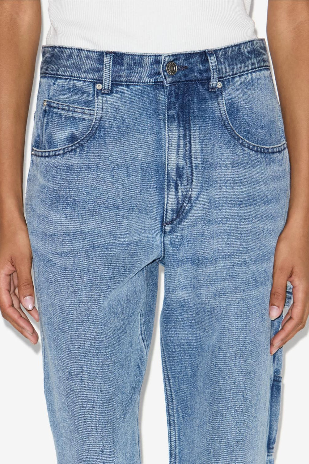 Weit geschnittene jeans bymara aus fließendem denim - Hellblau - Woman - 3