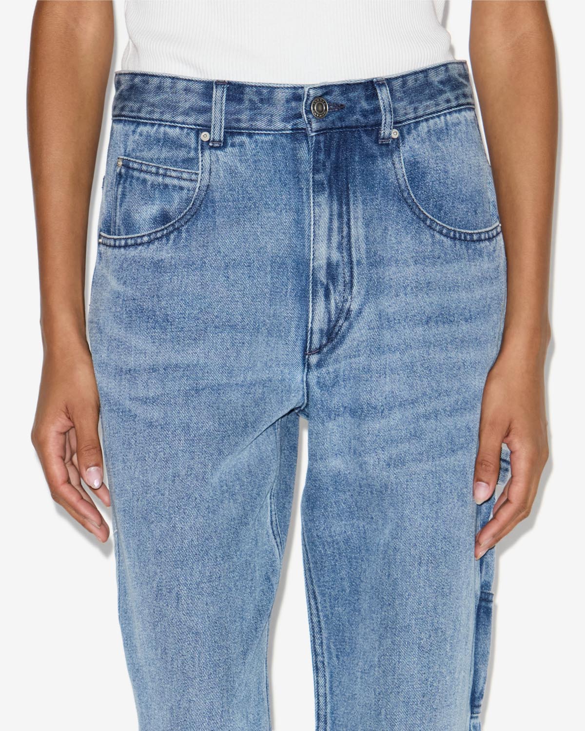 Jean ample bymara en denim fluide  - Bleu clair - Woman - 2