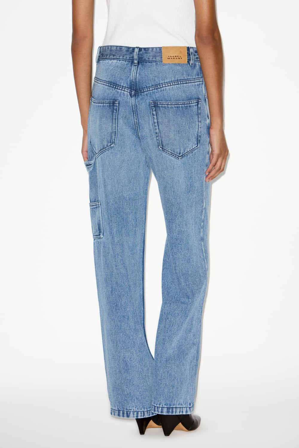 Weit geschnittene jeans bymara aus fließendem denim - Hellblau - Woman - 5