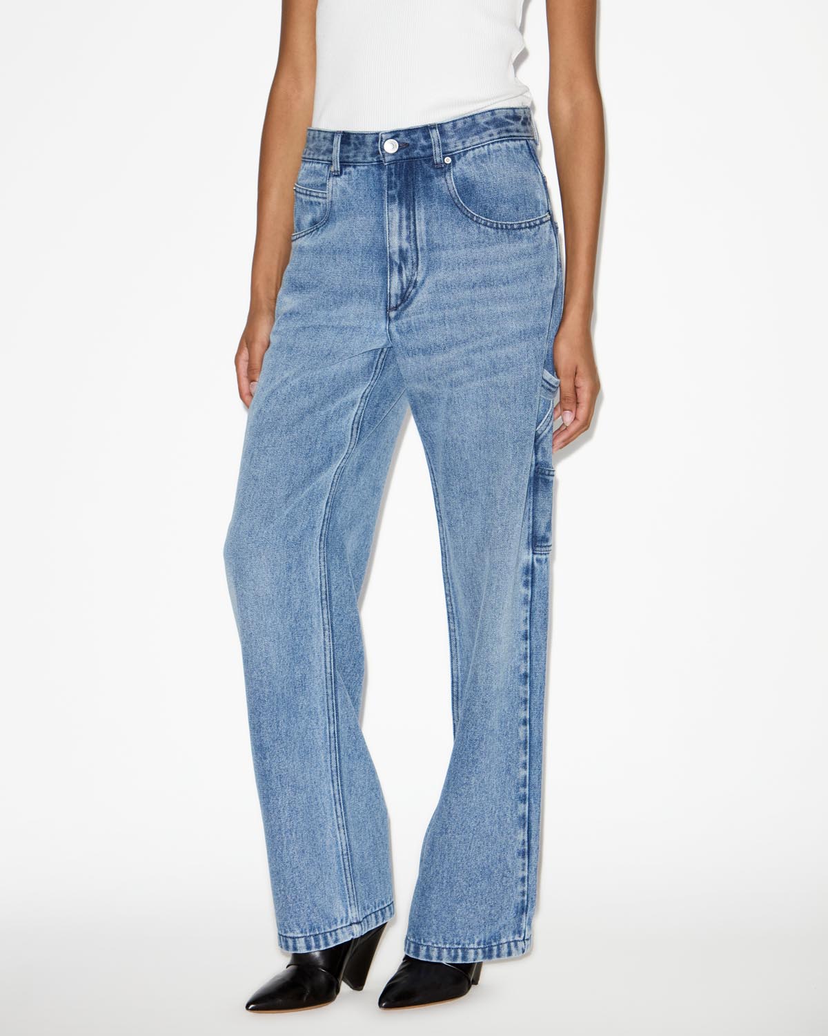 Jean ample bymara en denim fluide  - Bleu clair - Woman - 3