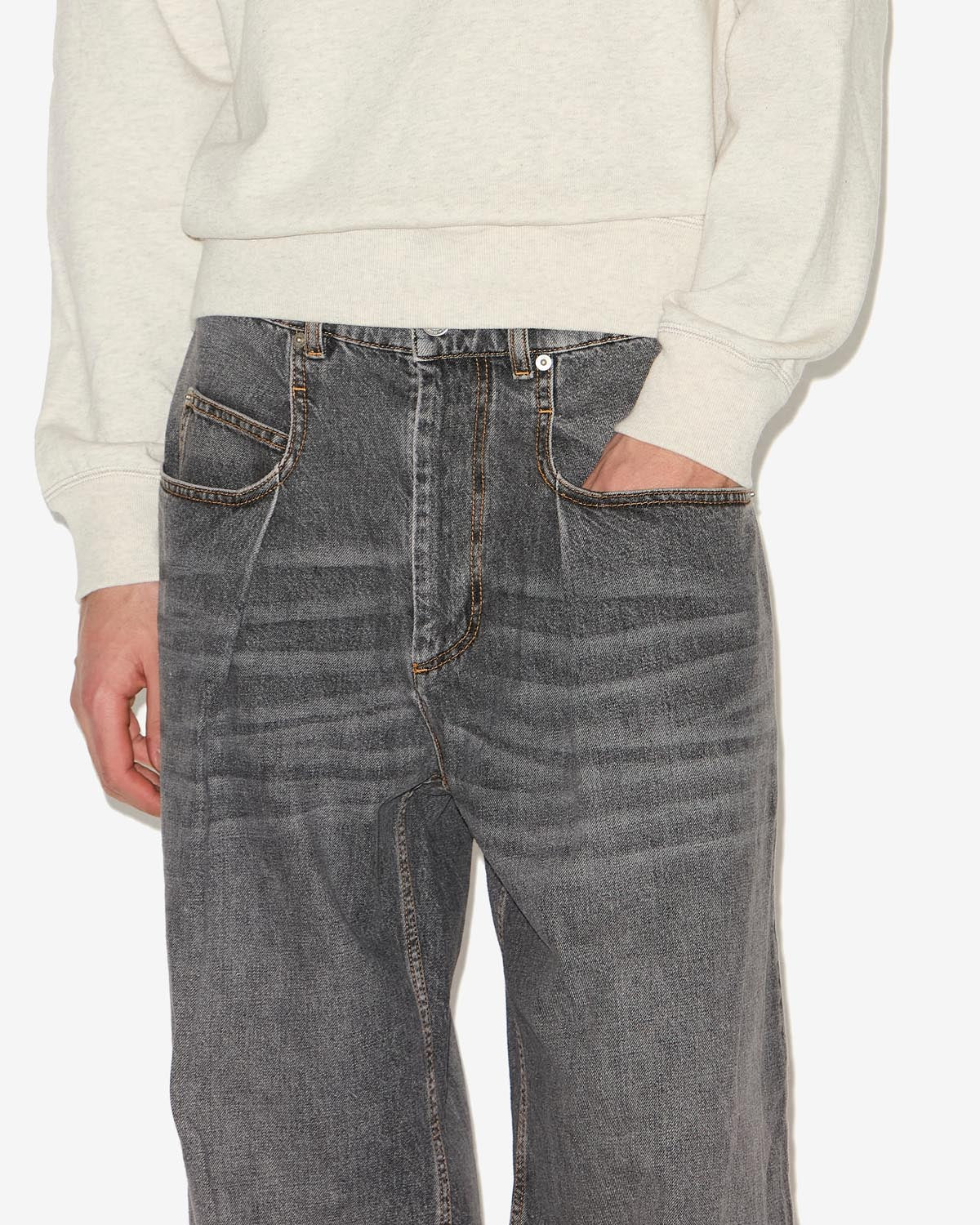Janael high-rise loose fit jeans - Black - Man - 2