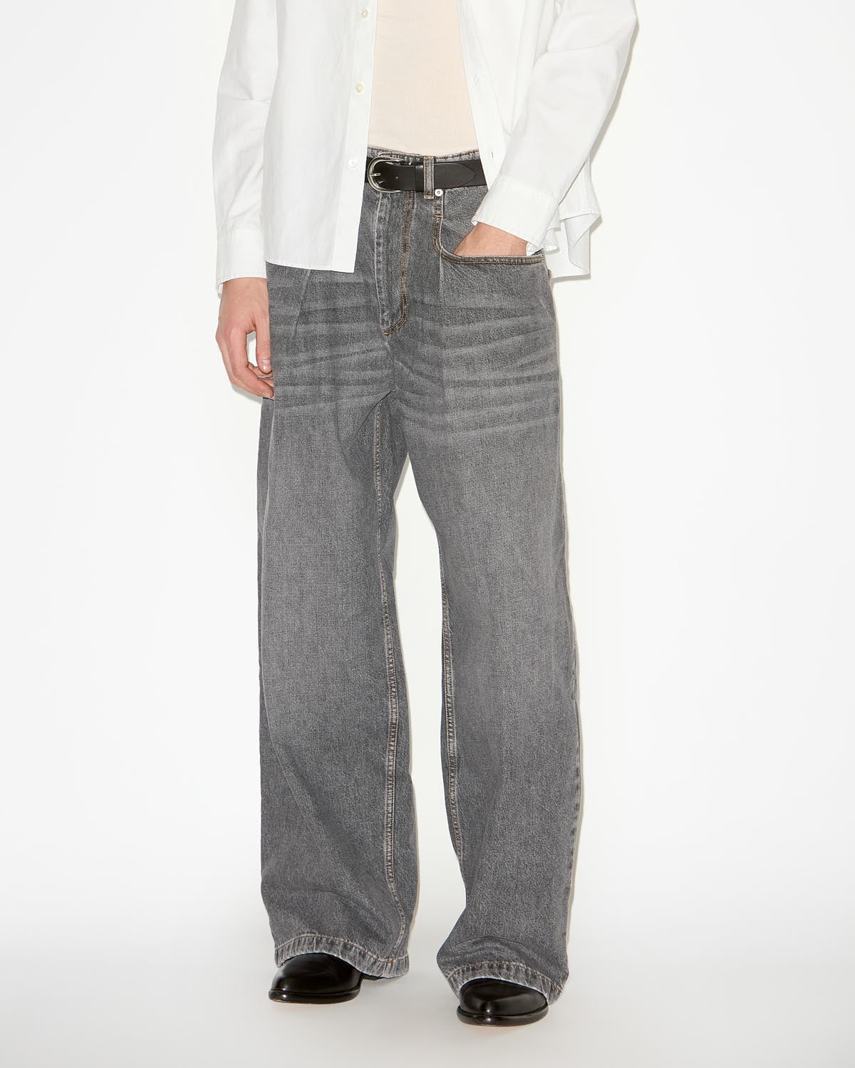 Janael high-rise loose fit jeans - Black - Man - 3