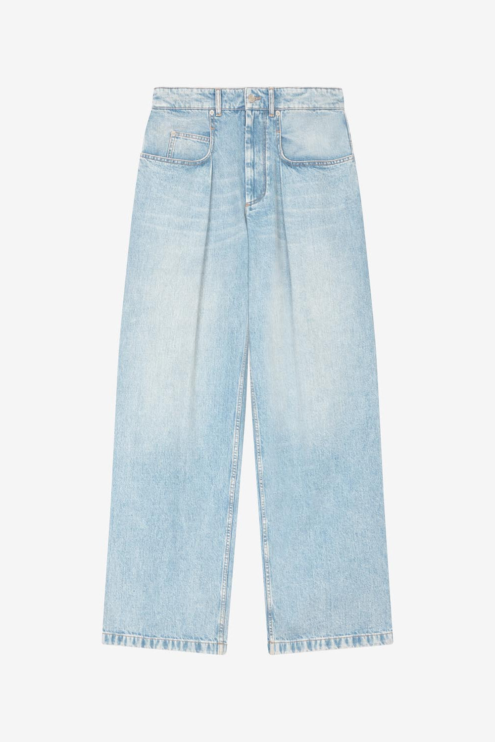 Jean ample taille haute janael - Bleu clair - Man - 1