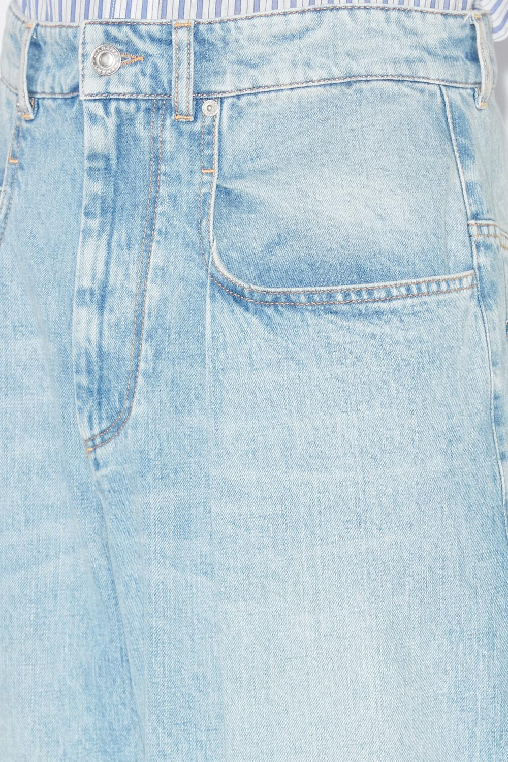 Jean ample taille haute janael - Bleu clair - Man - 3