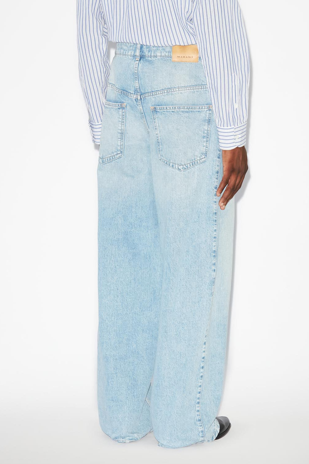 Jean ample taille haute janael - Bleu clair - Man - 5