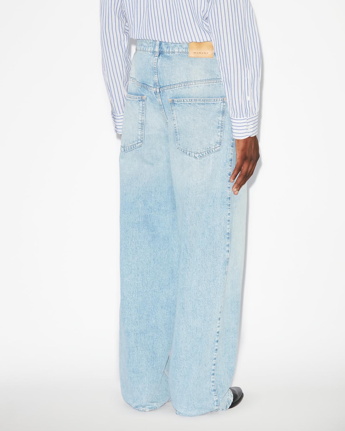 Jeans janael a vita alta e gamba larga - Azzurro - Man - 4