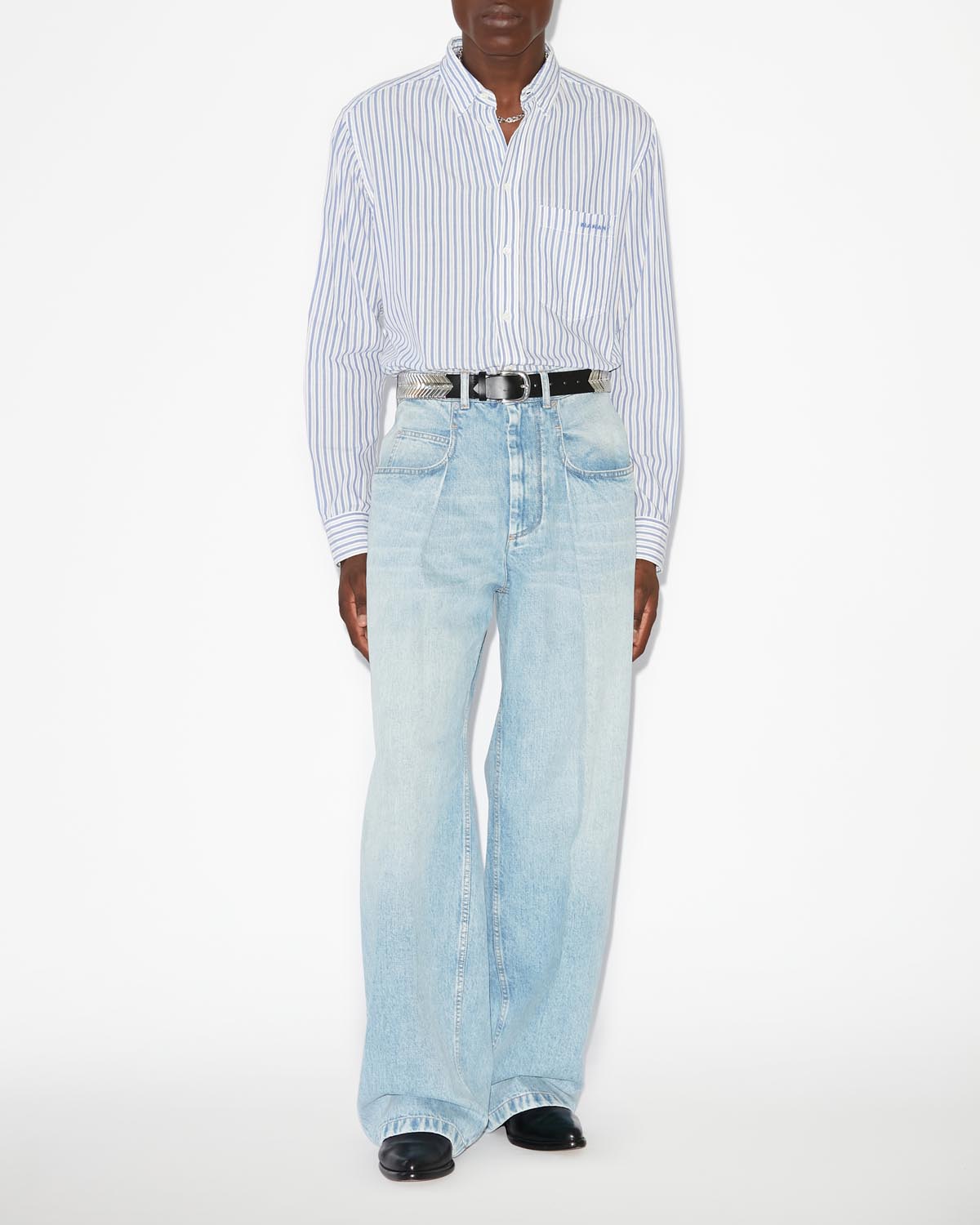 Jeans janael a vita alta e gamba larga - Azzurro - Man - 1