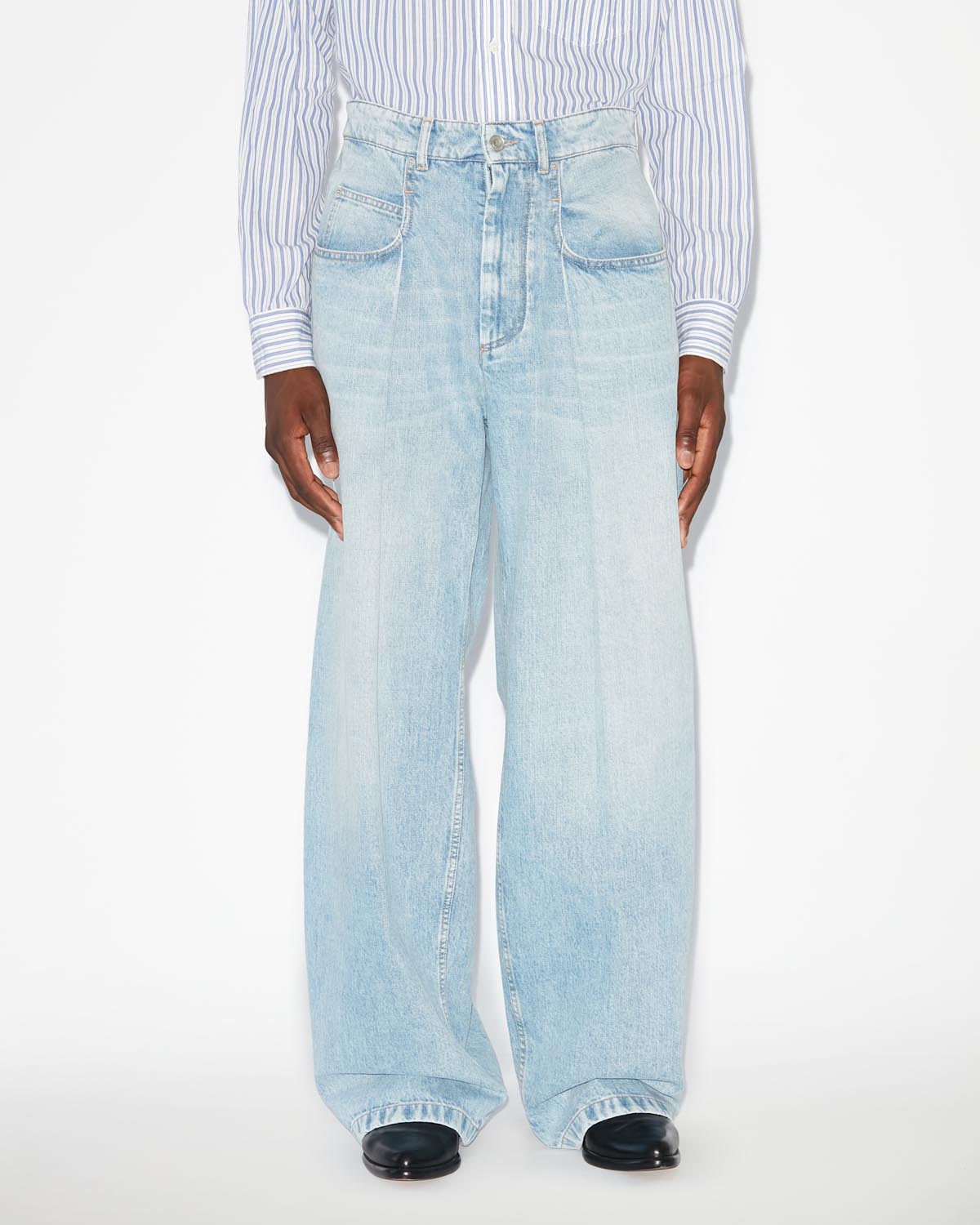 Jeans janael a vita alta e gamba larga - Azzurro - Man - 3