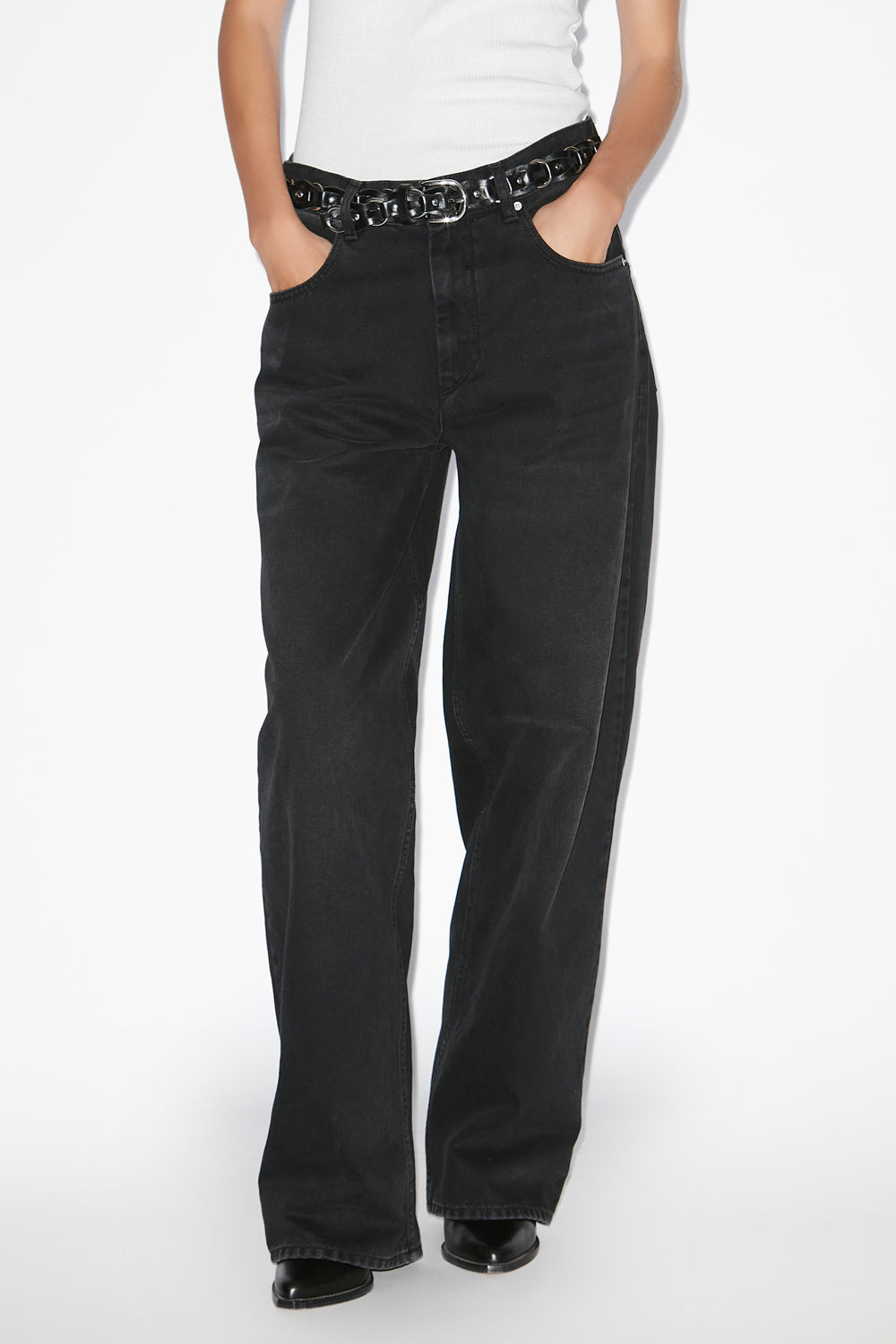 Jean ample joanny en denim - Noir délavé - Woman - 4