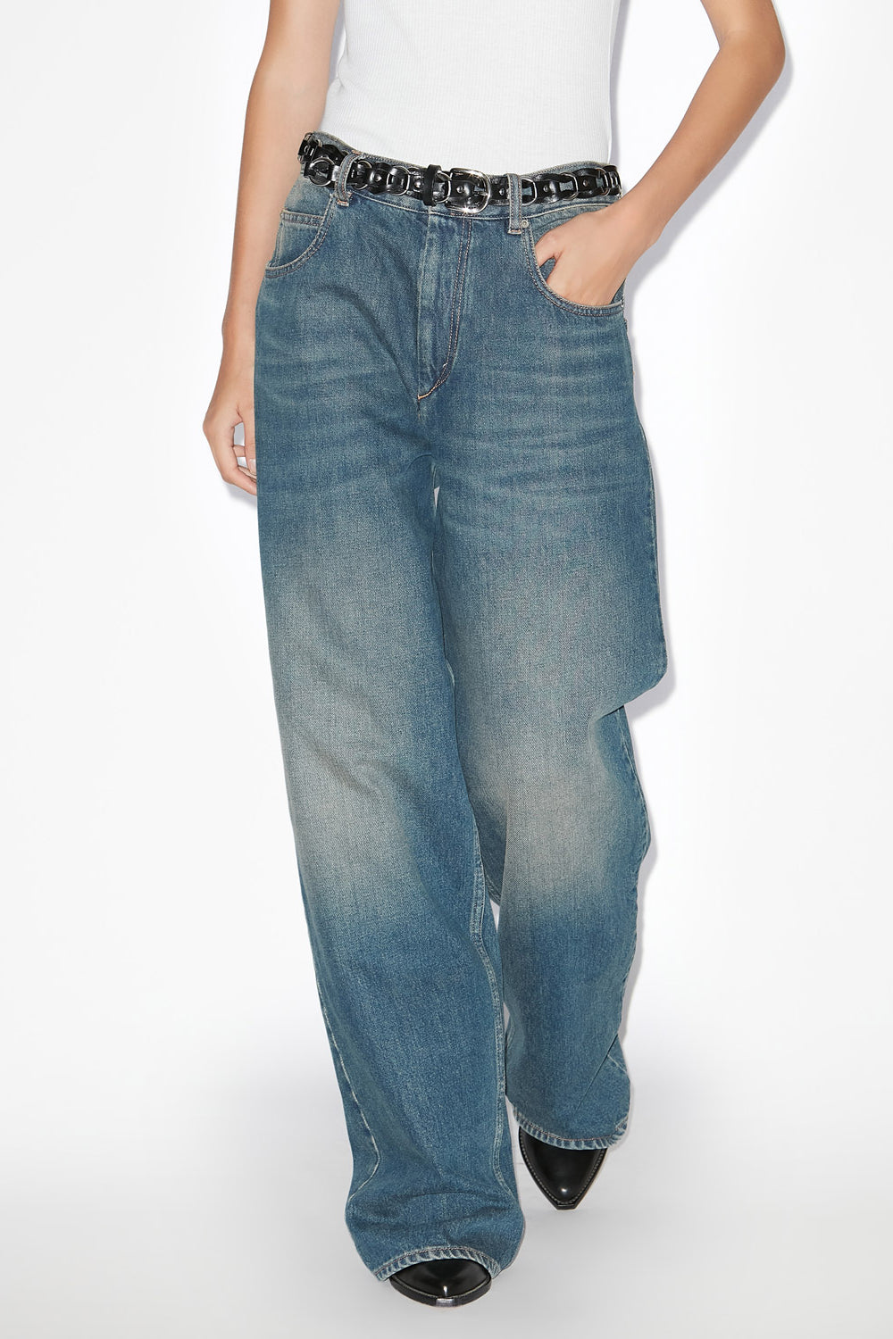 Jean ample joanny en denim - Bleu - Woman - 4