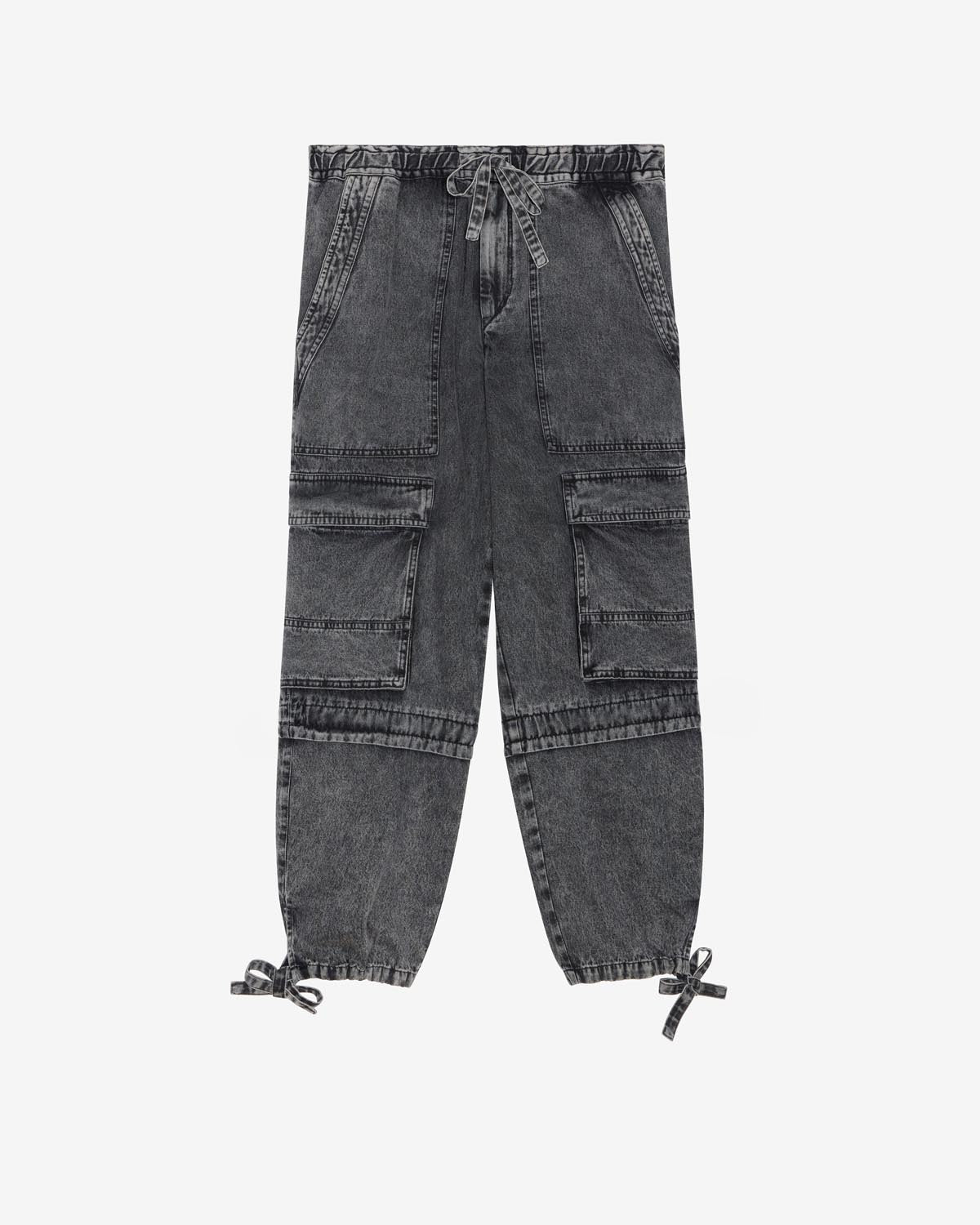 Pantalon en denim à poches cargo ivy - Noir délavé - Woman - 5