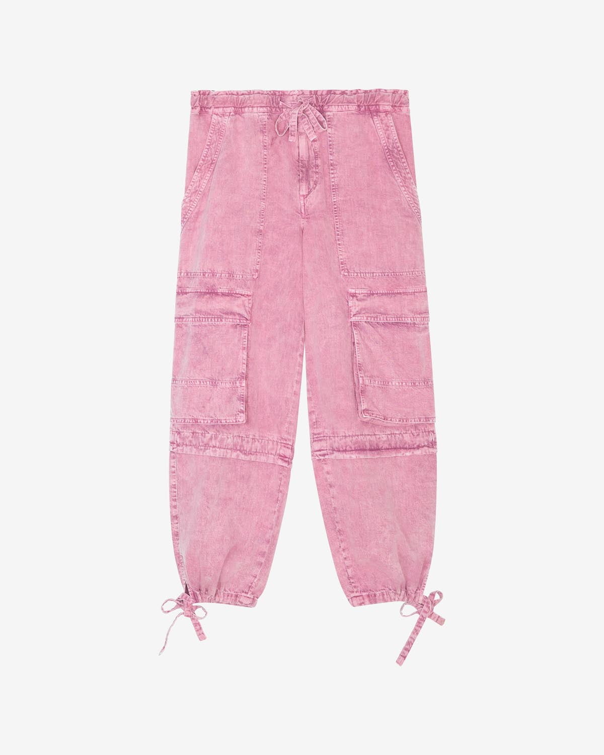 Pantalon en denim à poches cargo ivy - Rose - Woman - 5