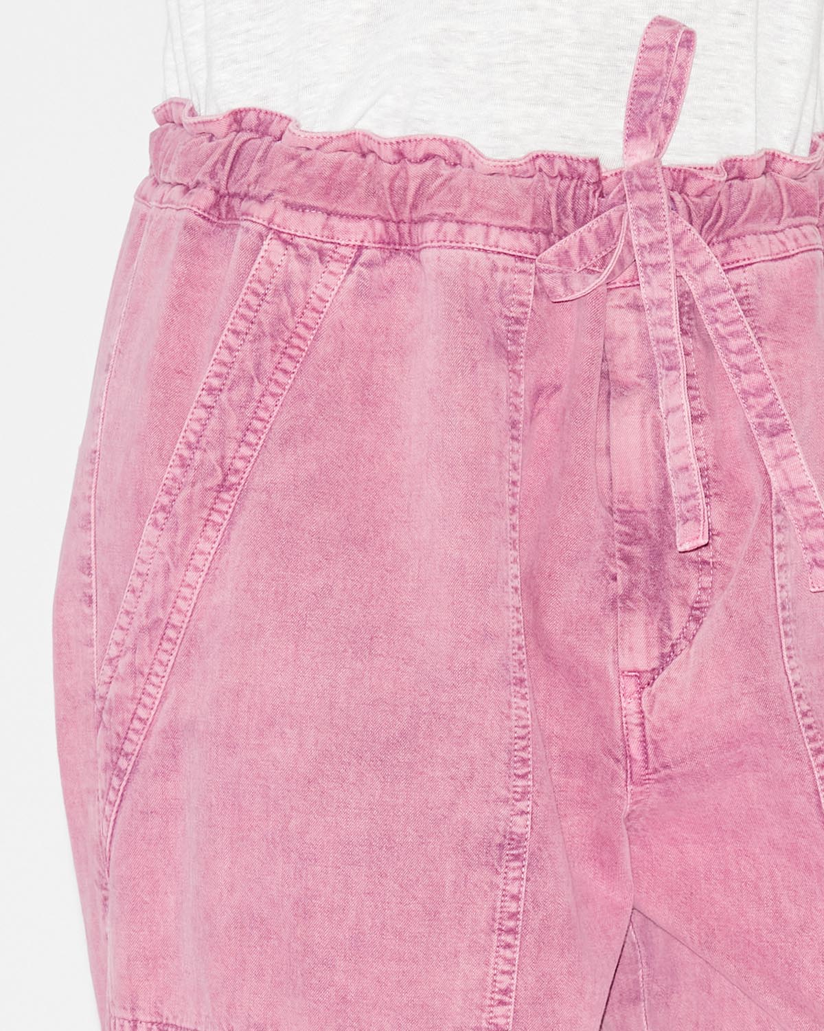 Pantalon en denim à poches cargo ivy - Rose - Woman - 2