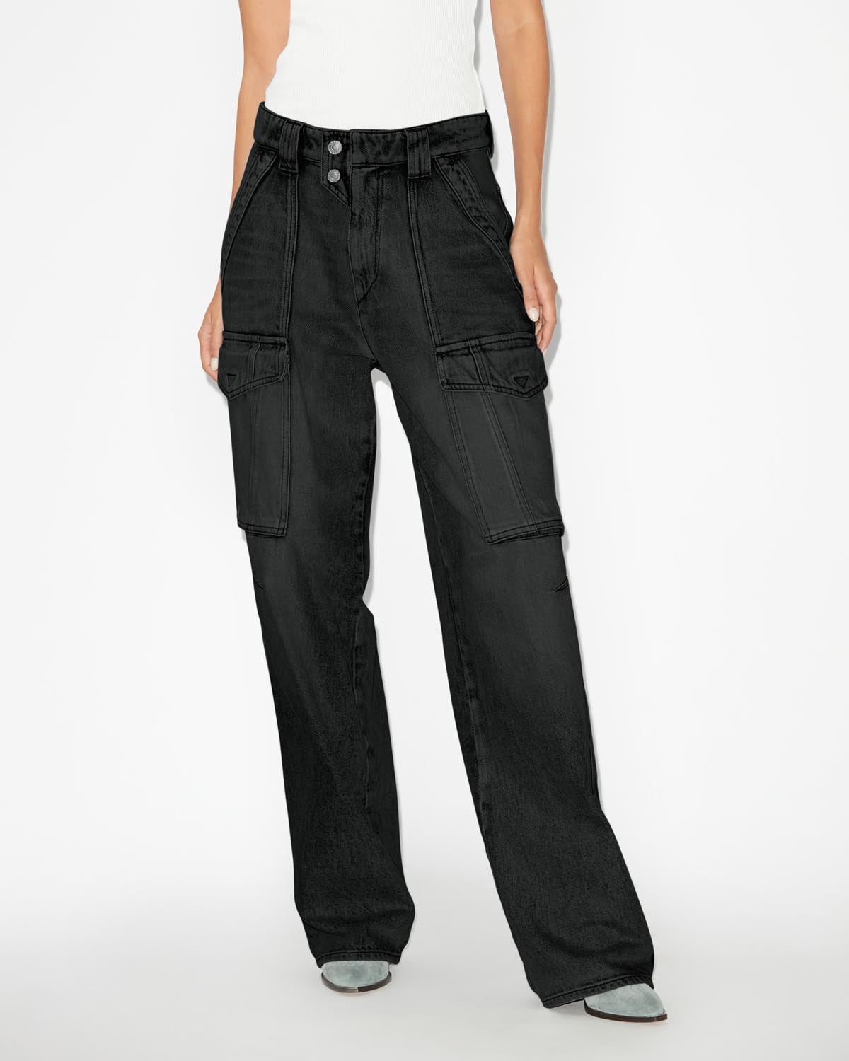 Heilani loose jeans with cargo pockets - Black - Woman - 3