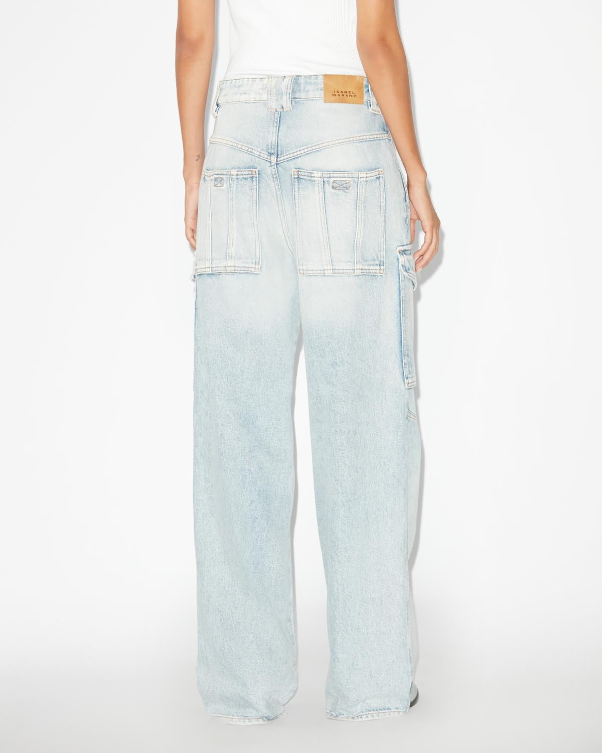 Heilani loose jeans with cargo pockets - Light blue - Woman - 4