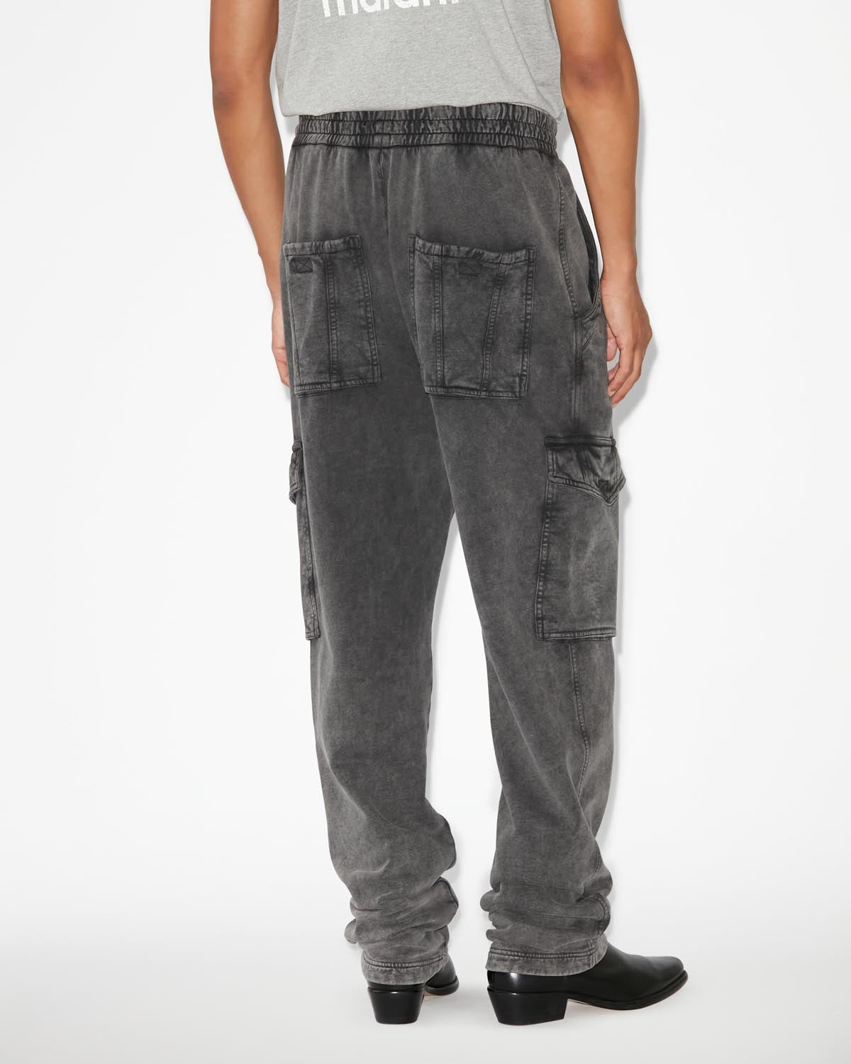 Pryam 팬츠 - 검정으로 씻어낸 - Man - 4