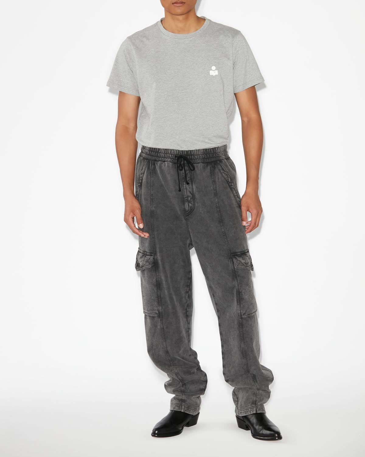 Pryam 팬츠 - 검정으로 씻어낸 - Man - 1