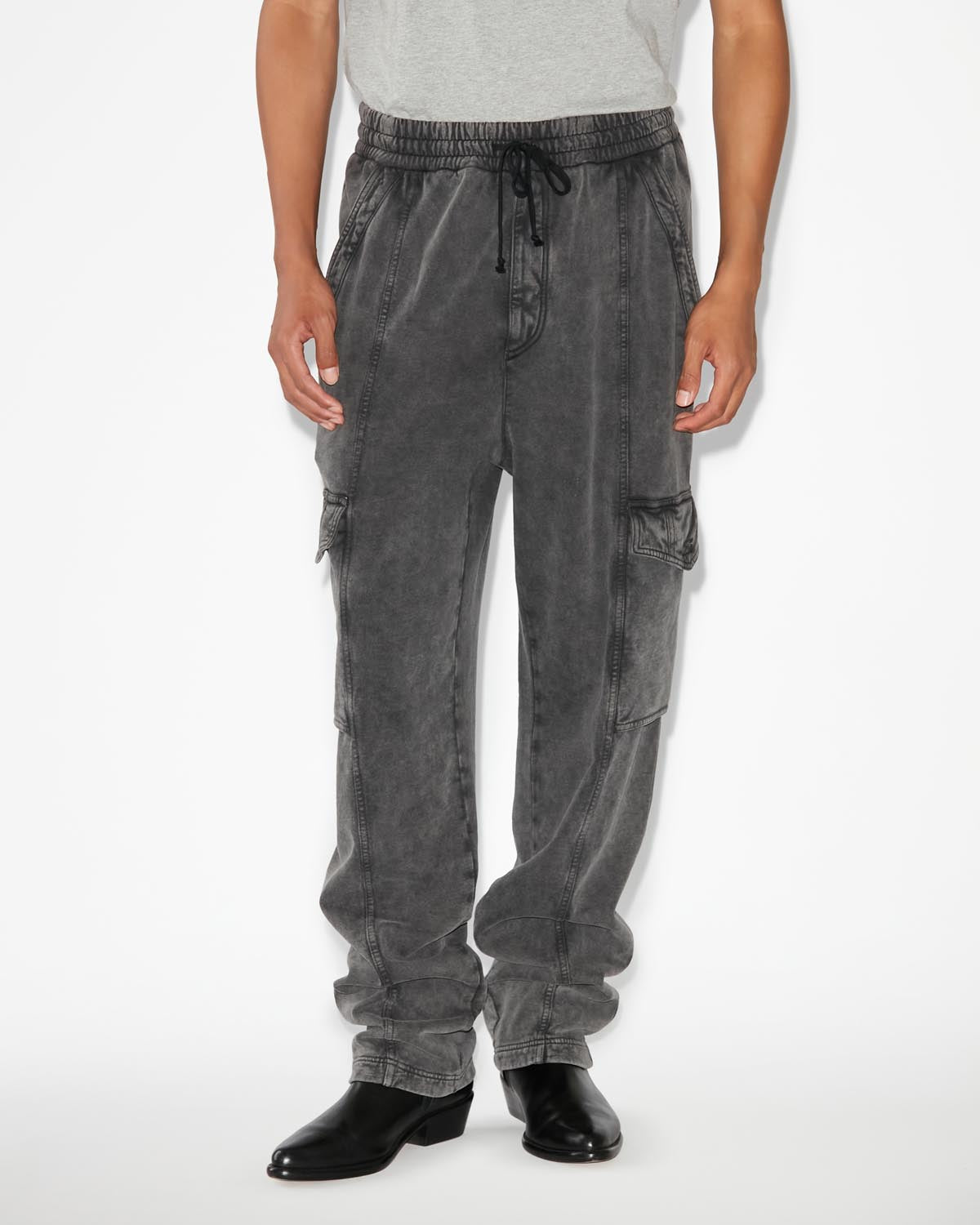 Pryam 팬츠 - 검정으로 씻어낸 - Man - 3