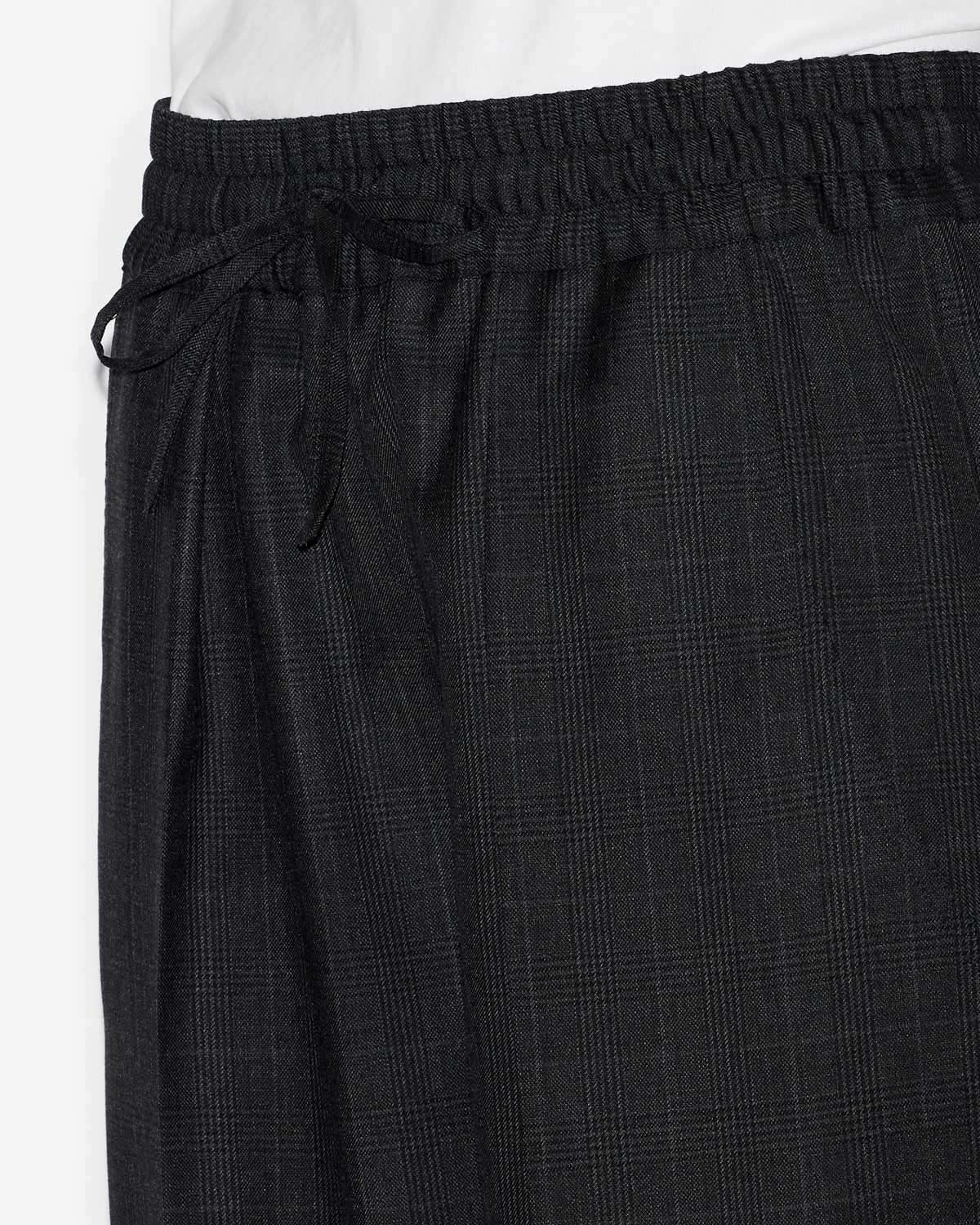 Pantalón plisado de lana príncipe de gales liska - Anthracite - Woman - 2