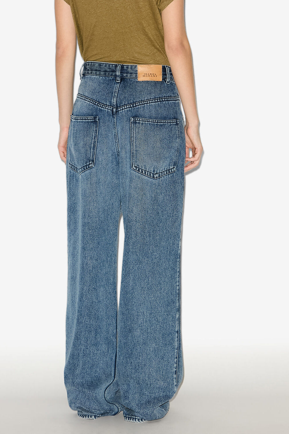 Jeans rodayna aus denim mit faltenwurf - Hellblau - Woman - 5