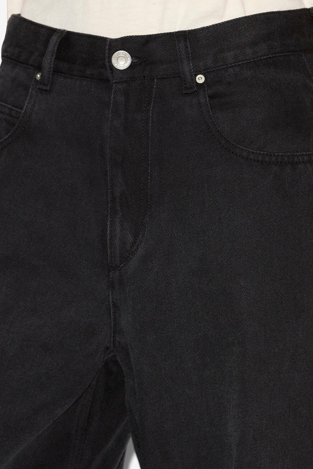 Fließende jeans jenny aus denim - Schwarz gewaschen - Woman - 3