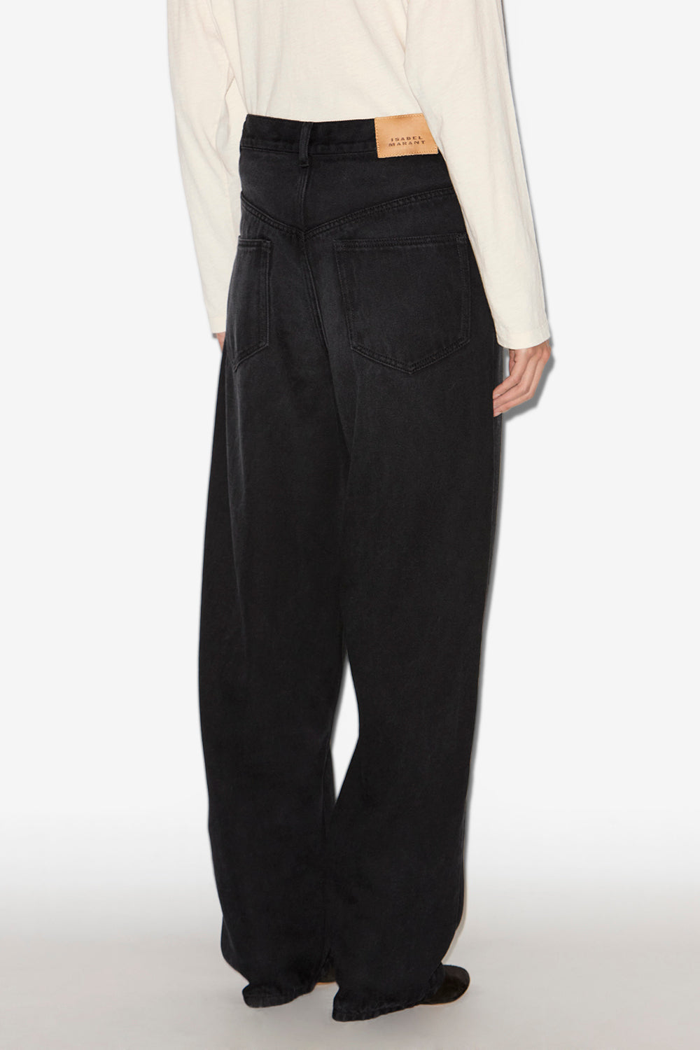 Fließende jeans jenny aus denim - Schwarz gewaschen - Woman - 5