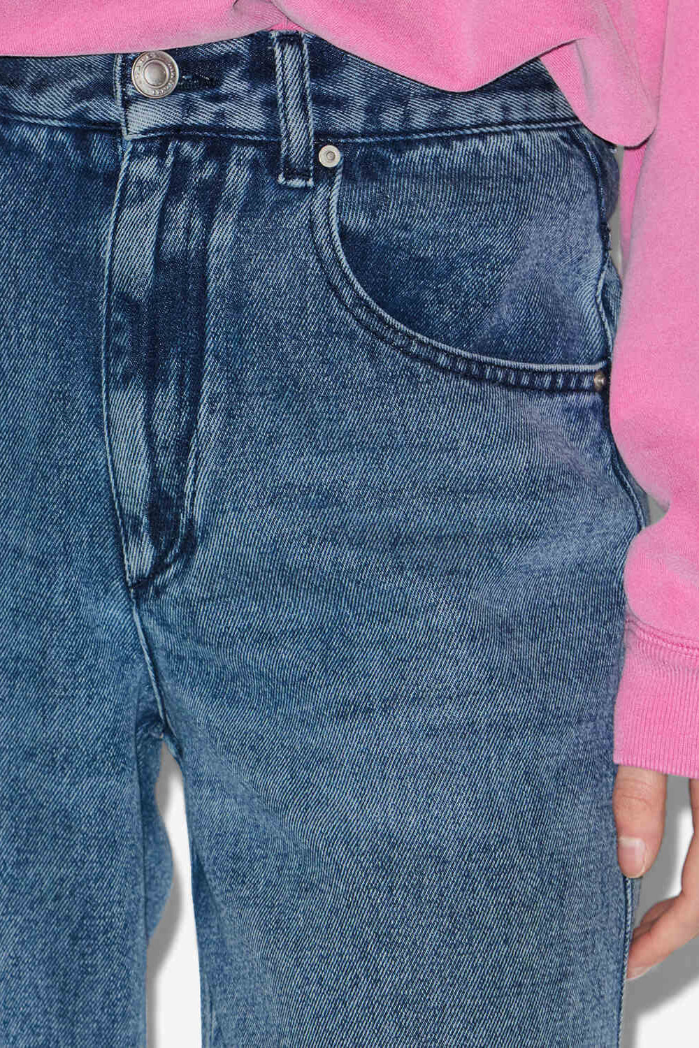 Fließende jeans jenny aus denim - Hellblau - Woman - 3