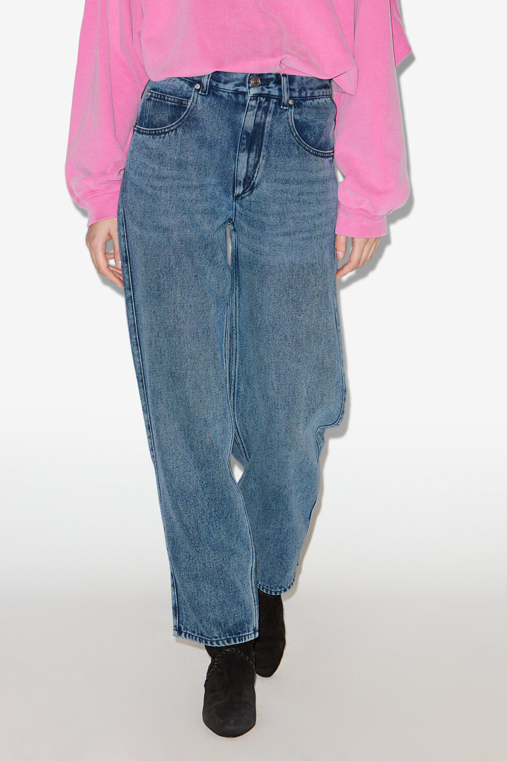 Fließende jeans jenny aus denim - Hellblau - Woman - 4