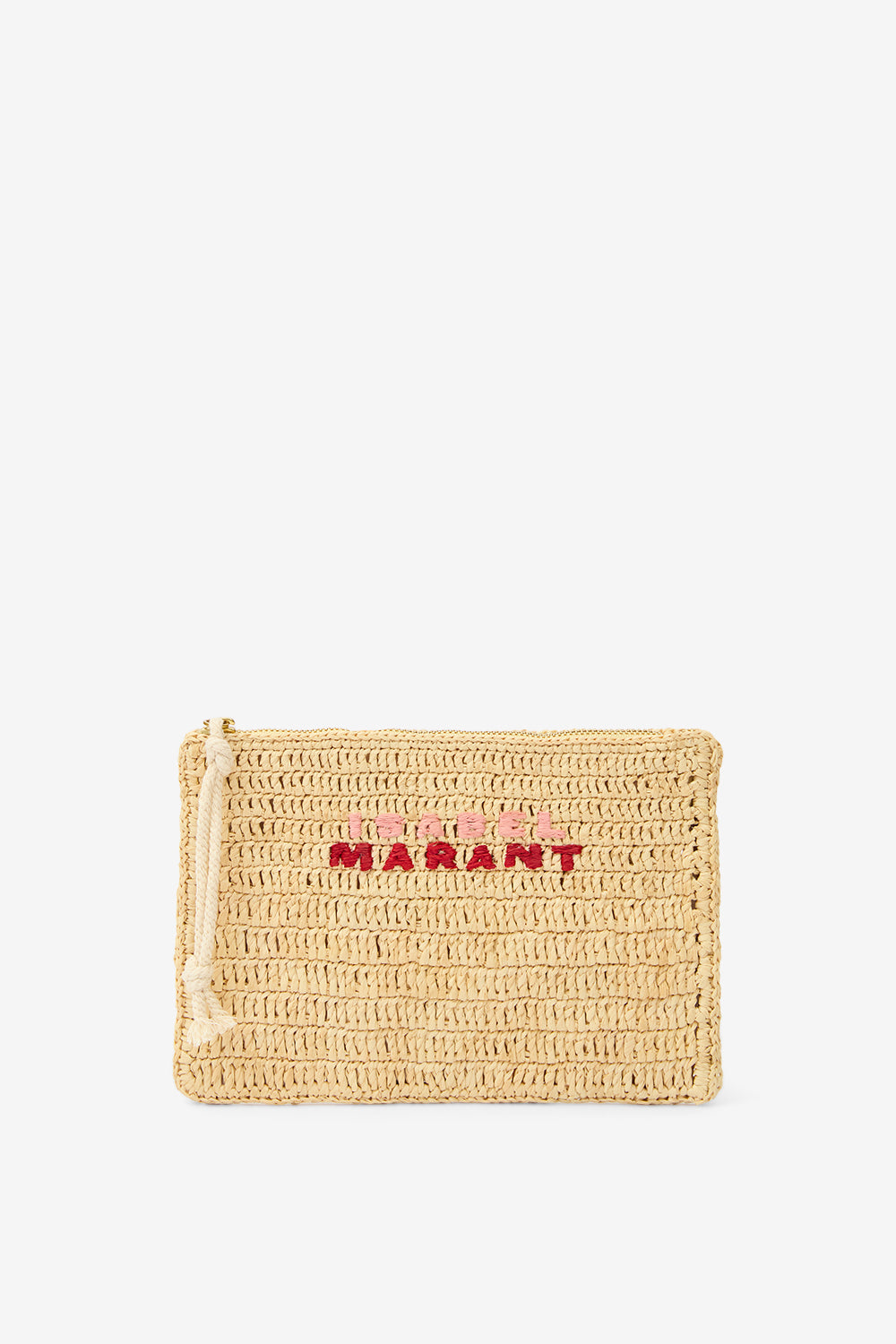 Bolso de mano praia de rafia - Natural/pink - Woman - 1