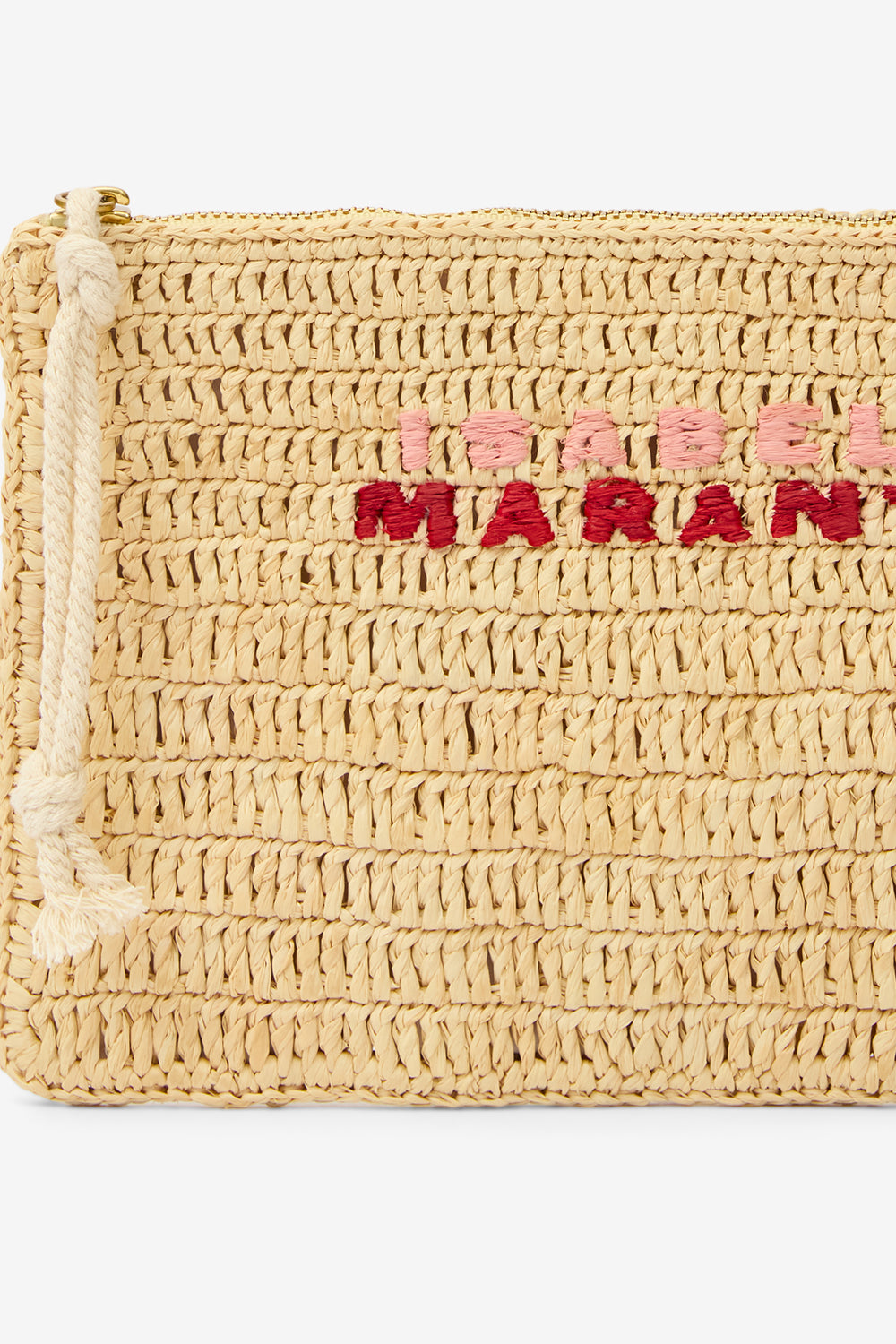 Bolso de mano praia de rafia - Natural/pink - Woman - 4