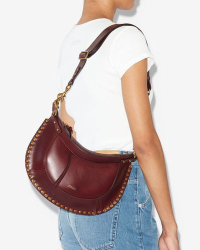 Naoko studded leather bag - Burgundy - Woman - 5