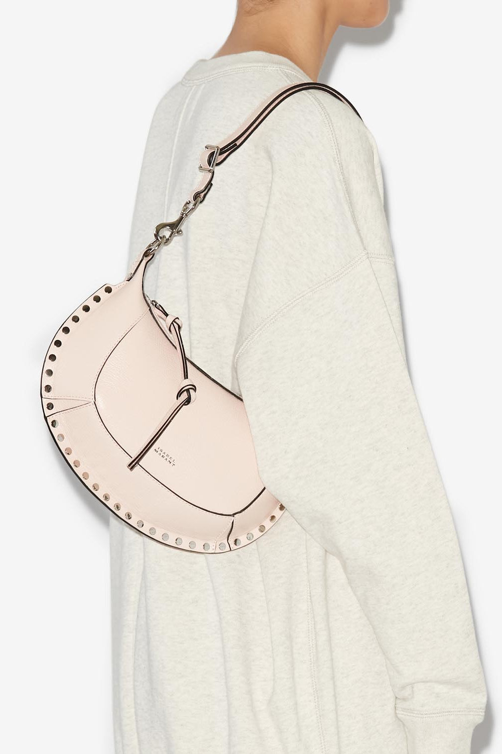 Oskan moon borsa a spalla in pelle - Soft pink - Woman - 2