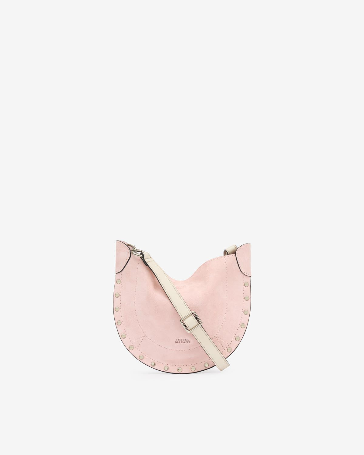 Borsa a tracolla in pelle scamosciata mini moon soft - Light pink - Woman - 1