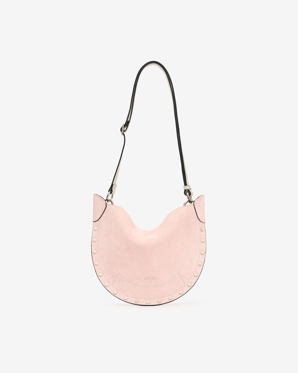 Borsa a tracolla in pelle scamosciata mini moon soft - Light pink - Woman - 5