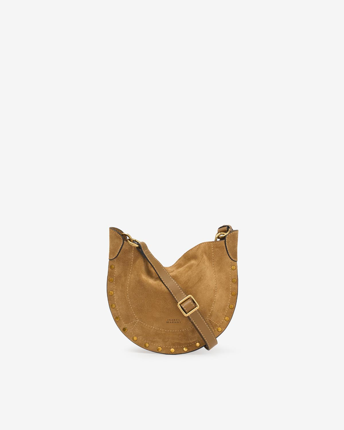 Borsa a tracolla in pelle scamosciata mini moon soft - Camel - Woman - 1
