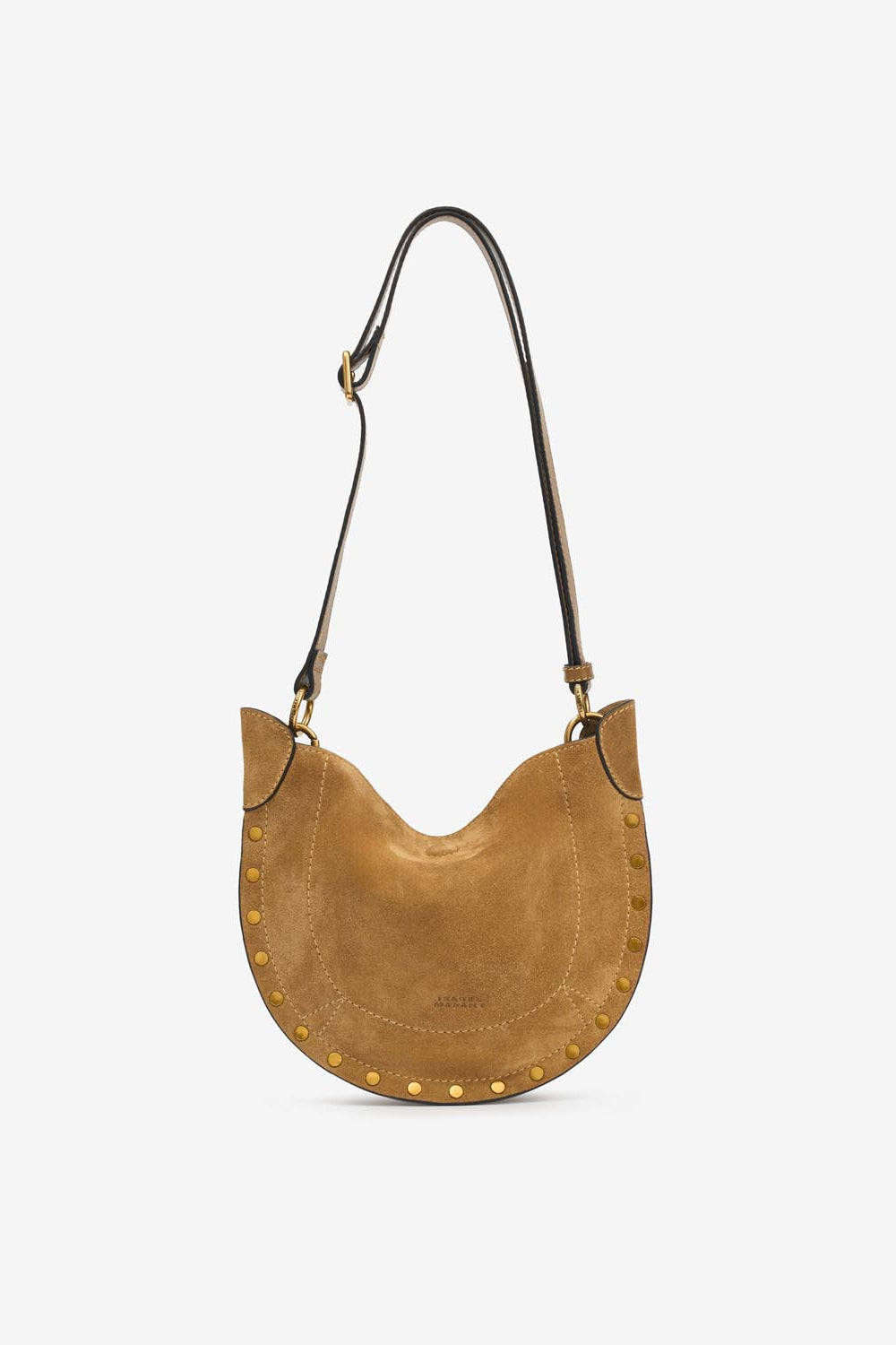 Sac à bandoulière en cuir velours mini moon - Camel - Woman - 5
