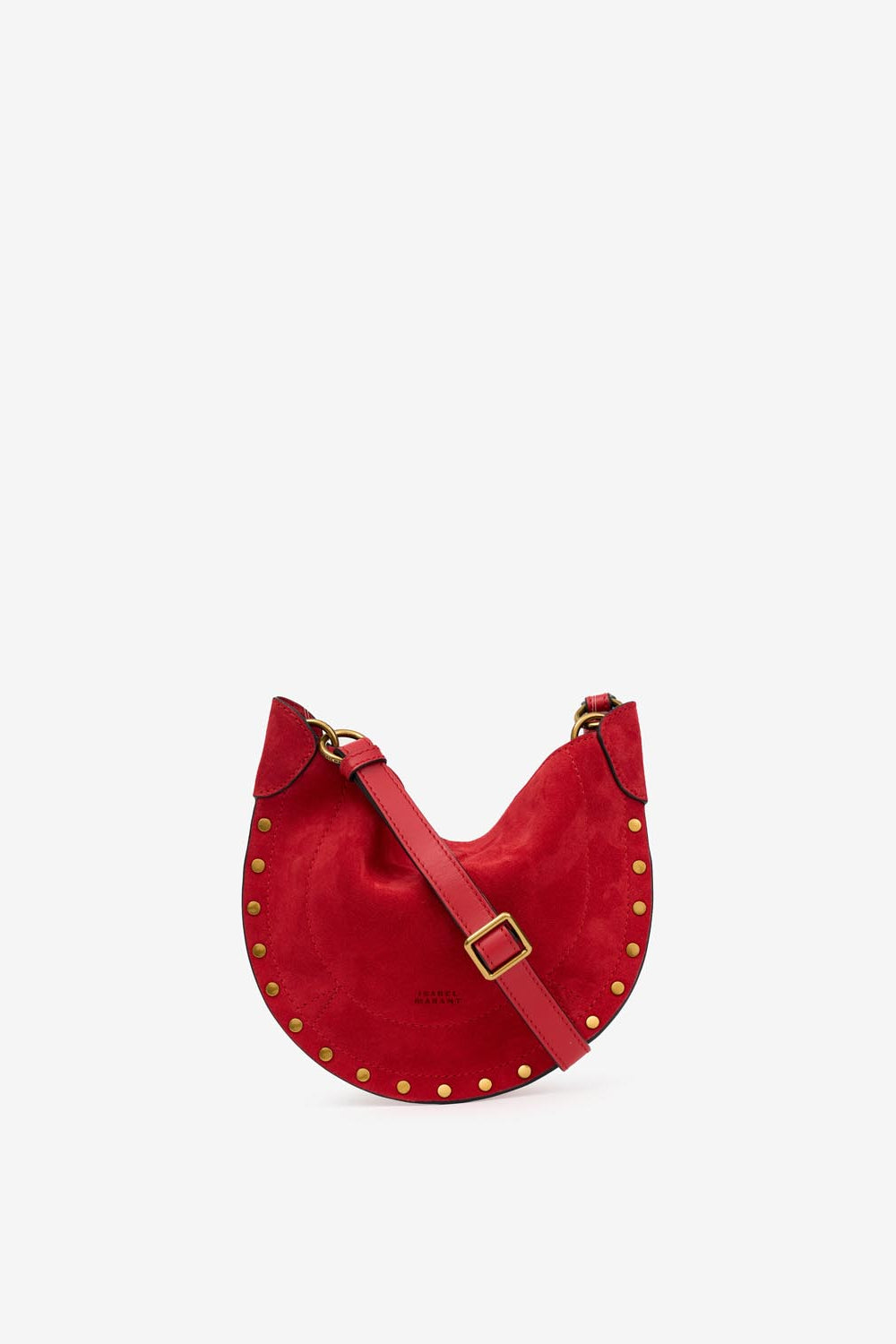 Sac à bandoulière en cuir velours mini moon - Rouge - Woman - 1
