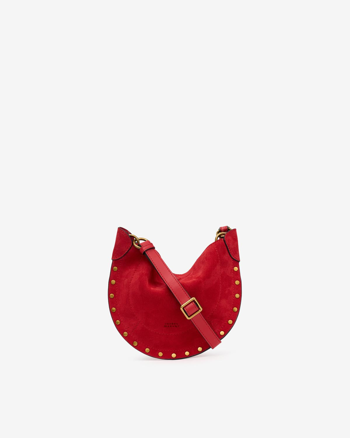 Borsa a tracolla in pelle scamosciata mini moon soft - Rosso - Woman - 1