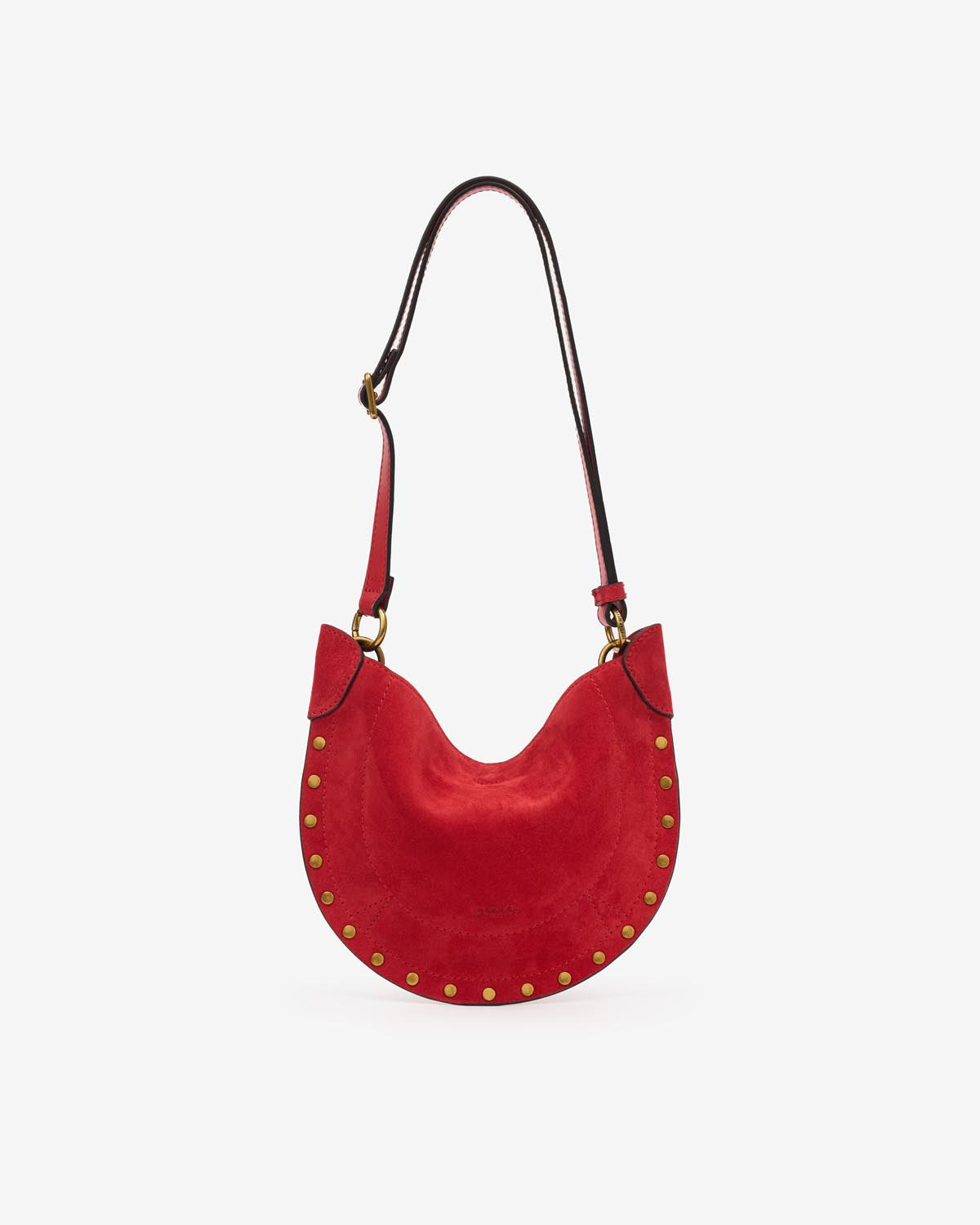 Borsa a tracolla in pelle scamosciata mini moon soft - Rosso - Woman - 5