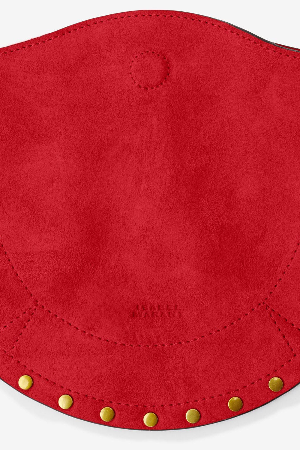 Sac à bandoulière en cuir velours mini moon - Rouge - Woman - 3