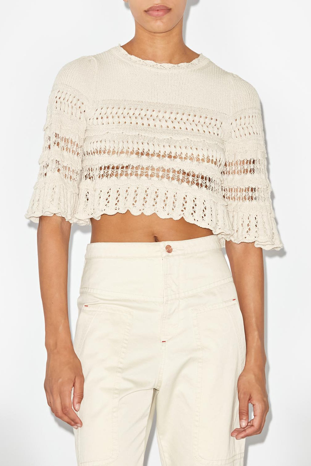 Frizy top - Ecru - Woman - 4