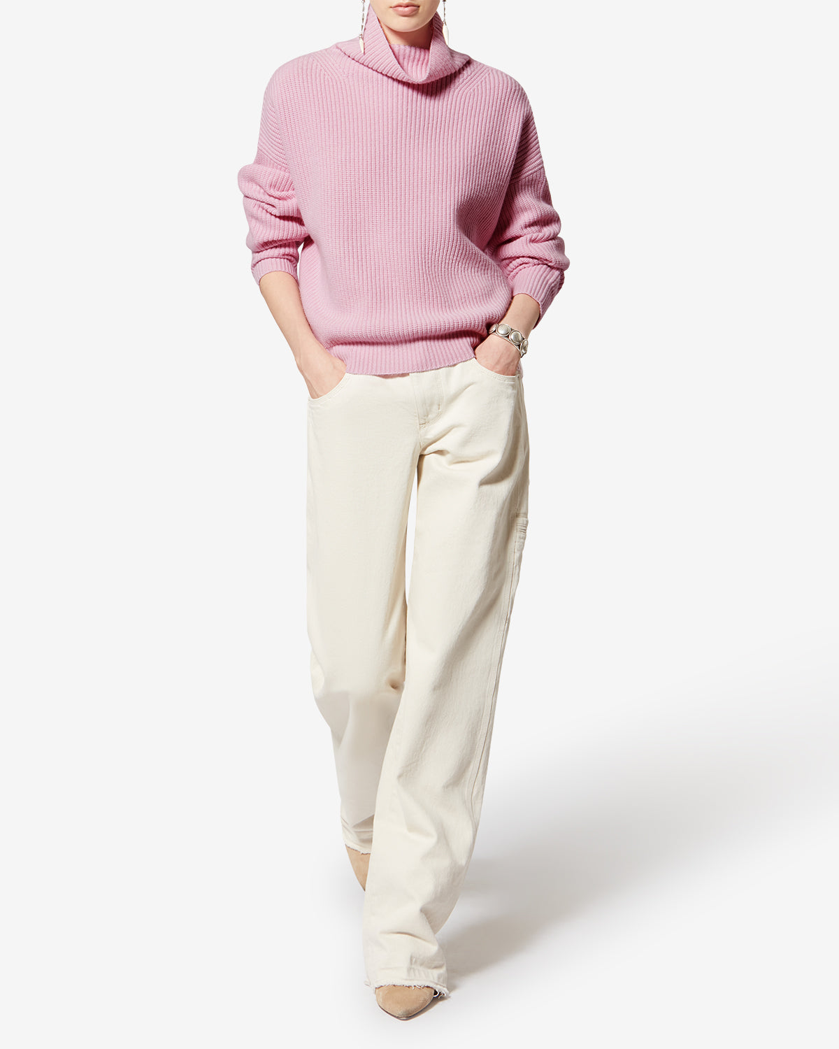 Maglione in lana merino e cashmere brooke - Rosa - Woman - 1